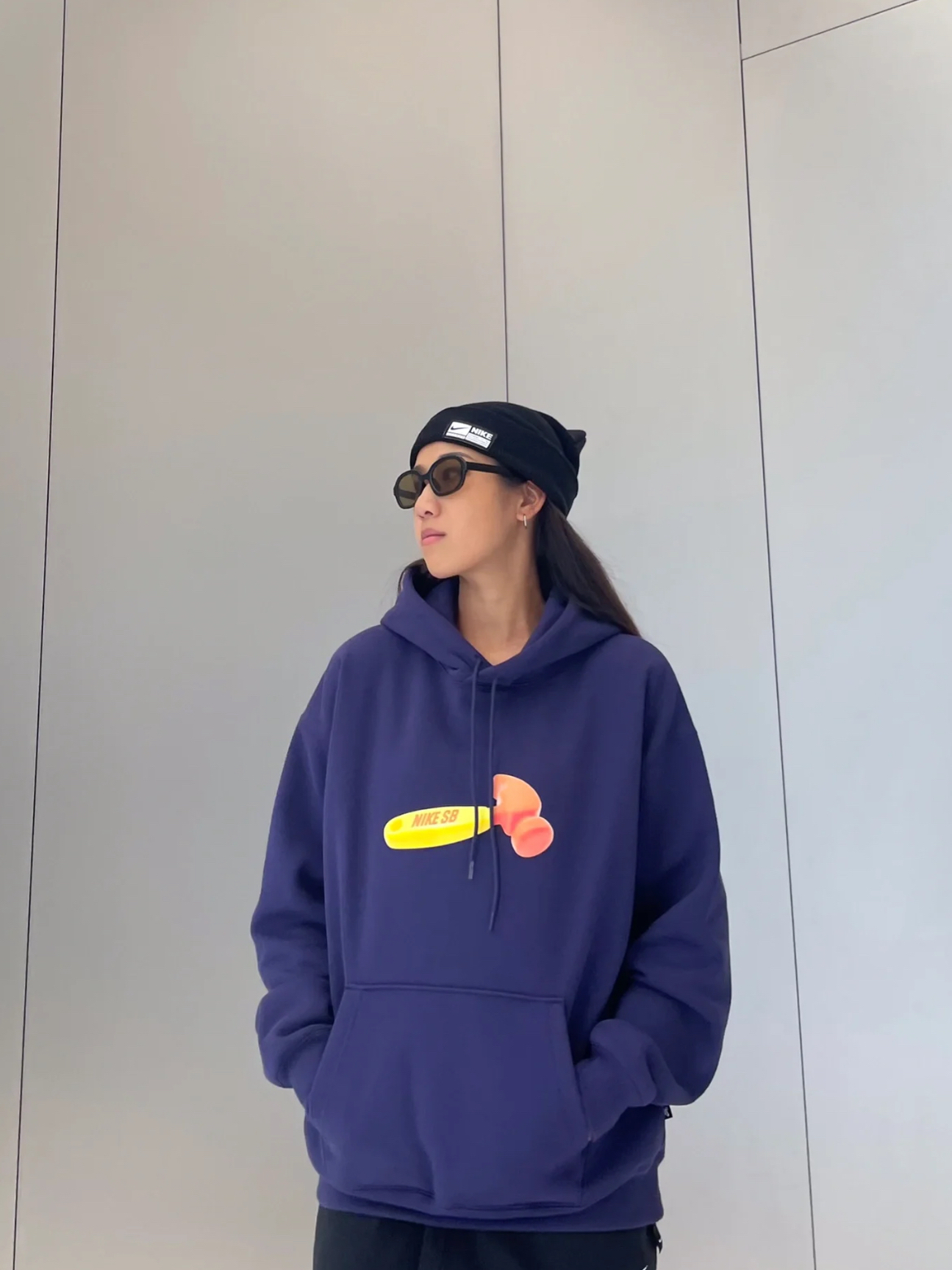Nike 穿谁好看的藏青色卫衣