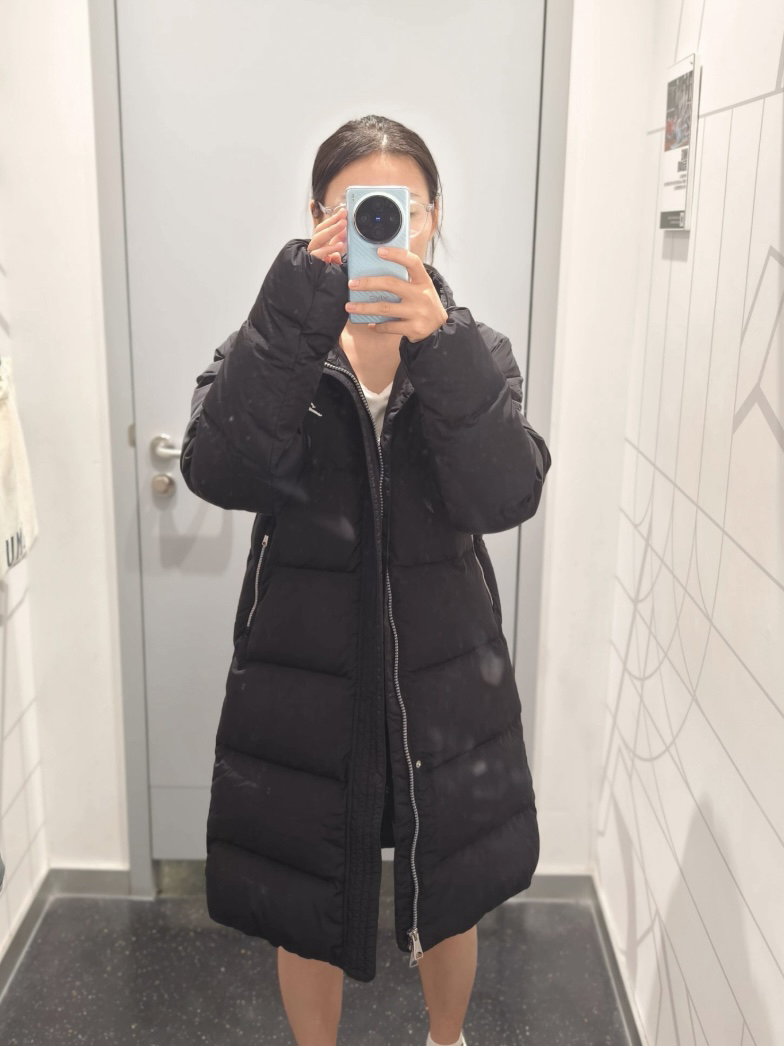 冬季就是离不开长款羽绒服啦～