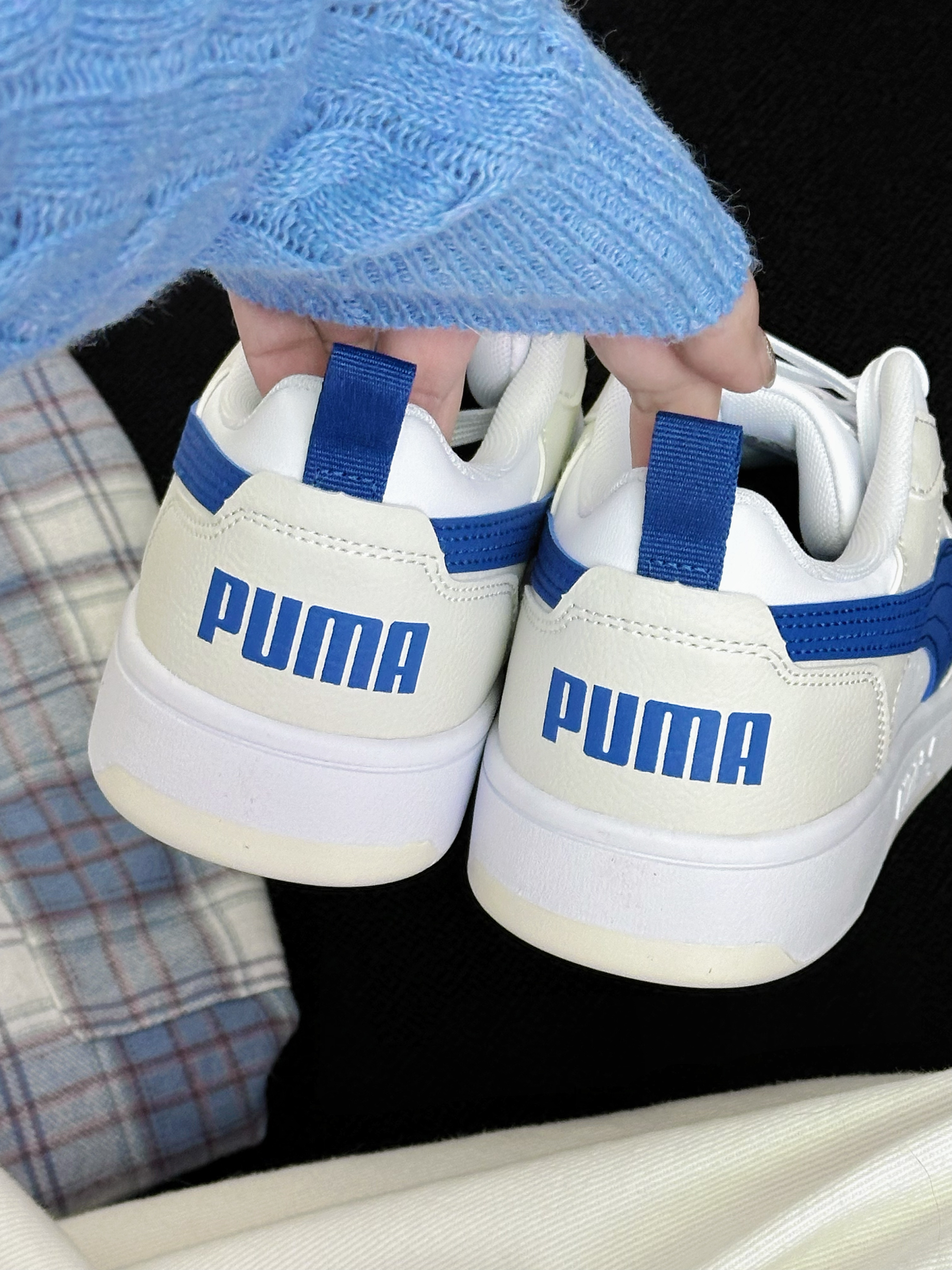 清爽海盐芝士蓝!!Puma Rebound板鞋好有少年感~