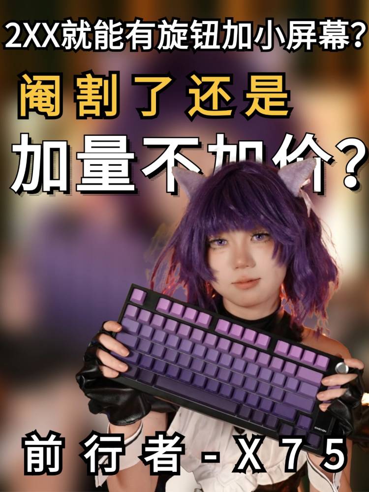 麻将音旋钮还带小屏幕，双十一只需289客制化键盘。[次元搞机所]
