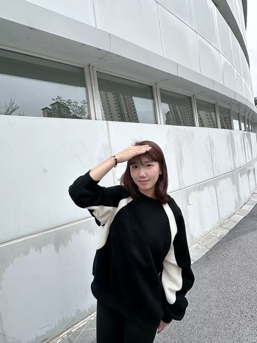 XDFM复古潮牌cleanfit间色拼接长袖圆领卫衣落肩重磅情侣套头上衣