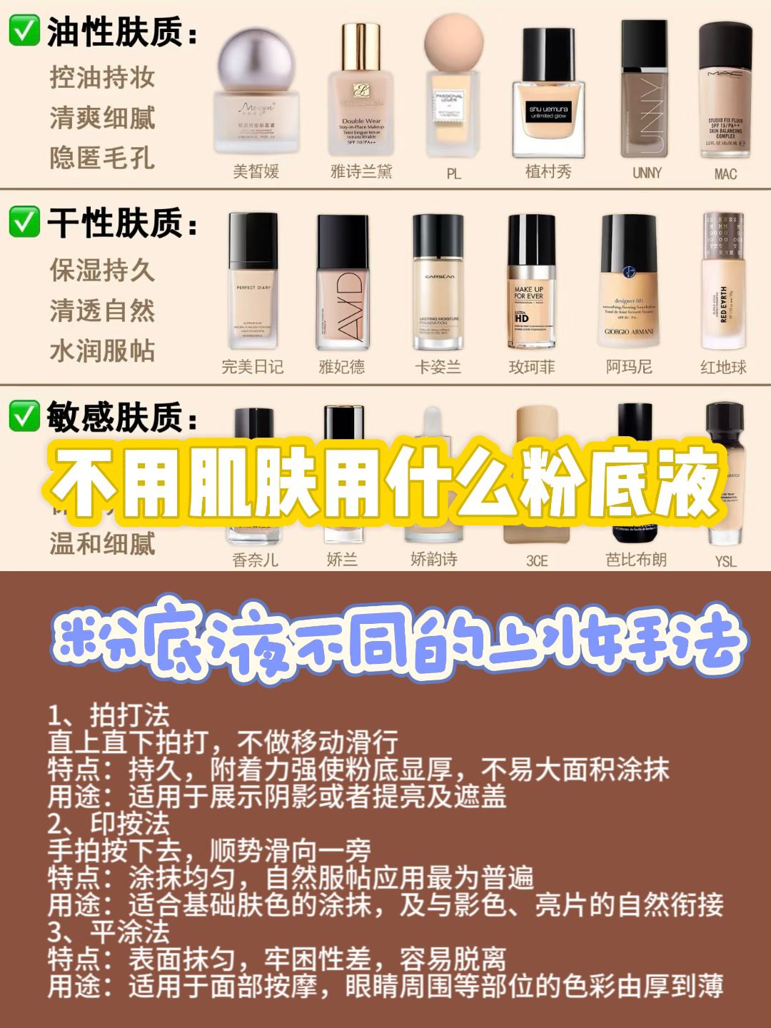 用合适的粉底上妆才会更持久不尴尬哦
