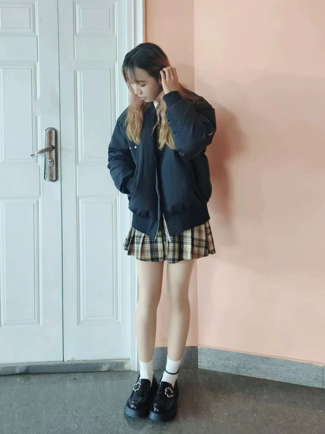 炸街必备！太平鸟鸭绒V领长袖美式棒球领飞行夹克！