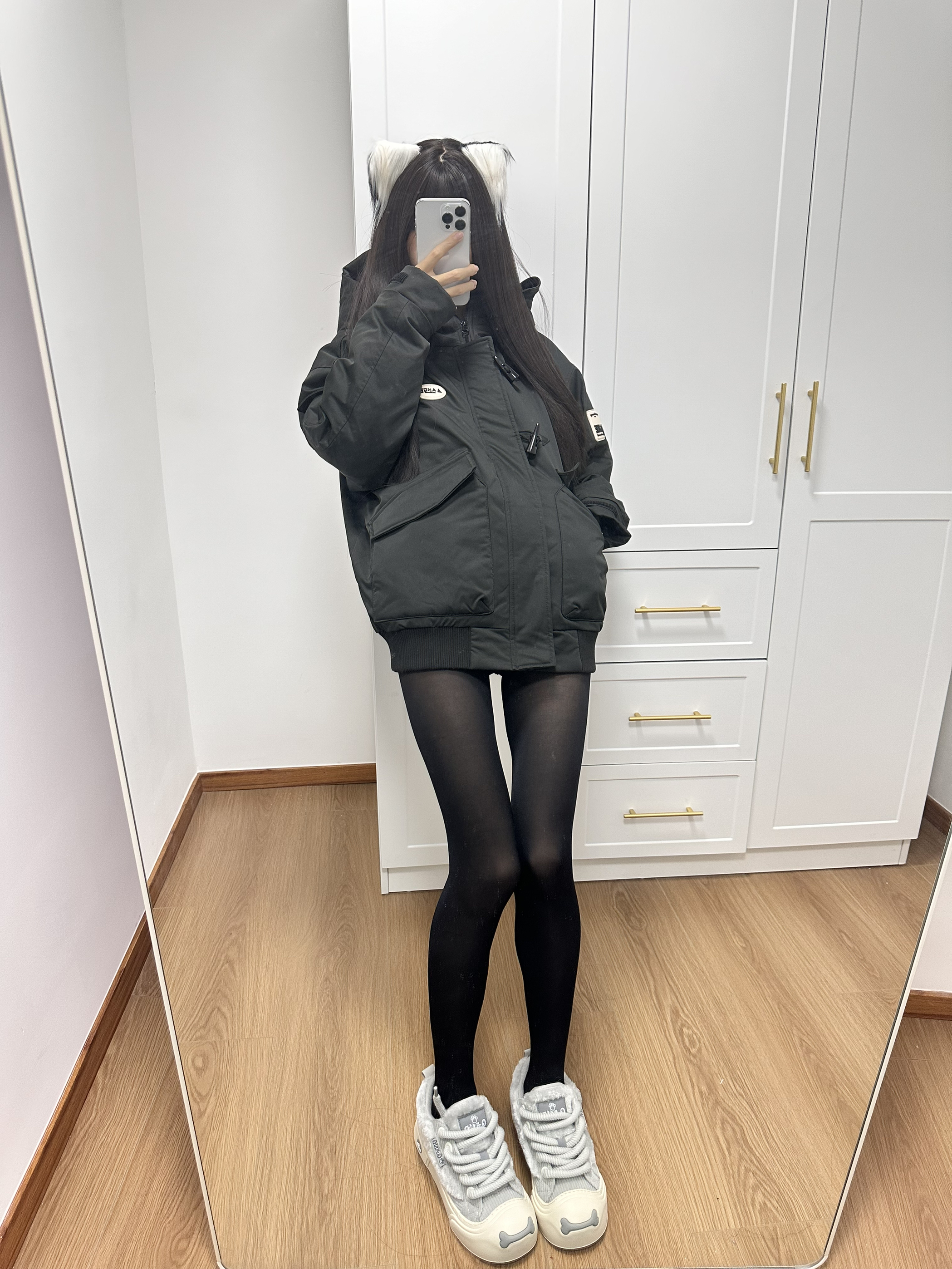 毛绒绒的灰色最适合秋冬了
