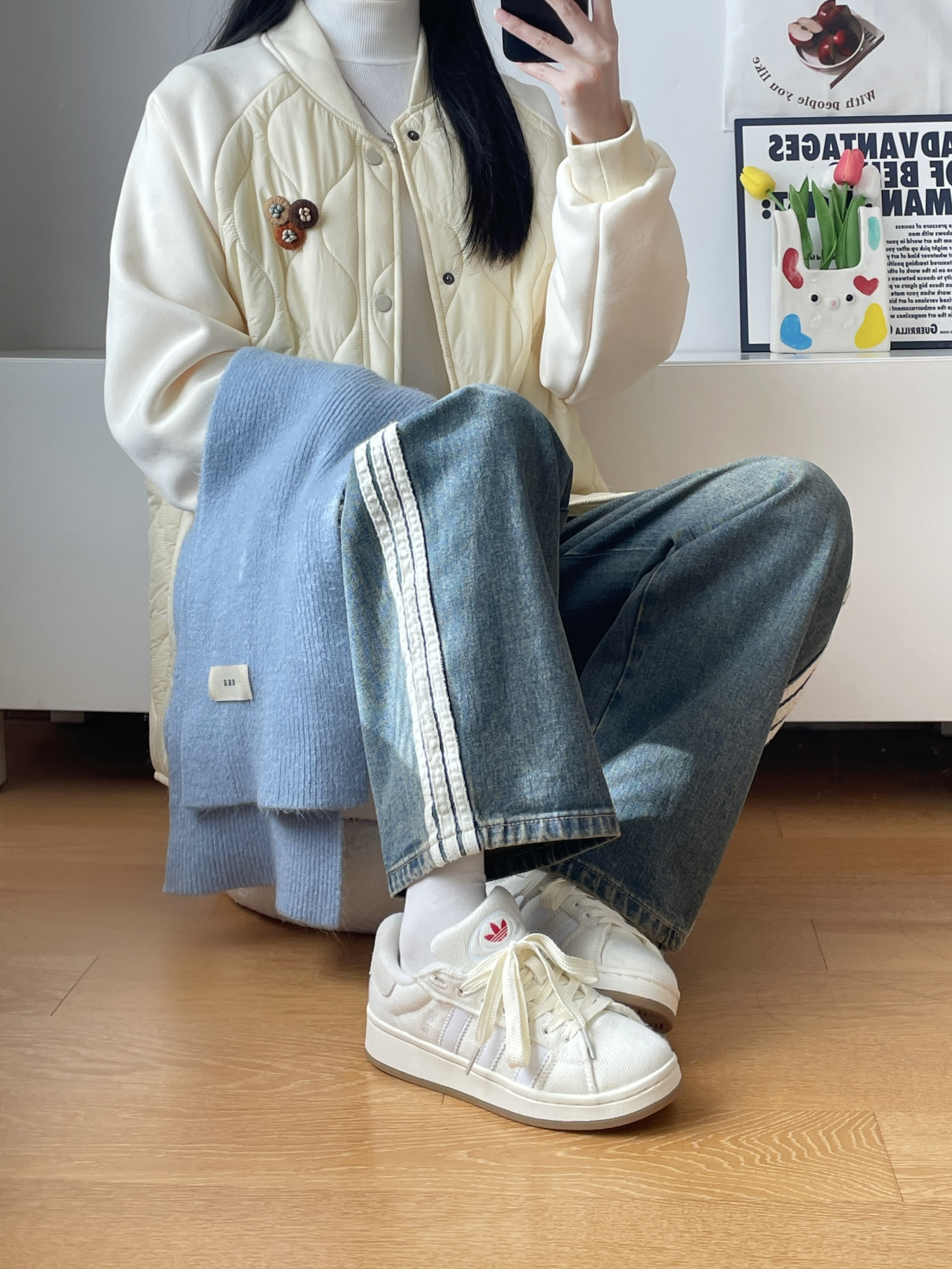 云朵泡芙☁️初冬奶油棉服告别臃肿~