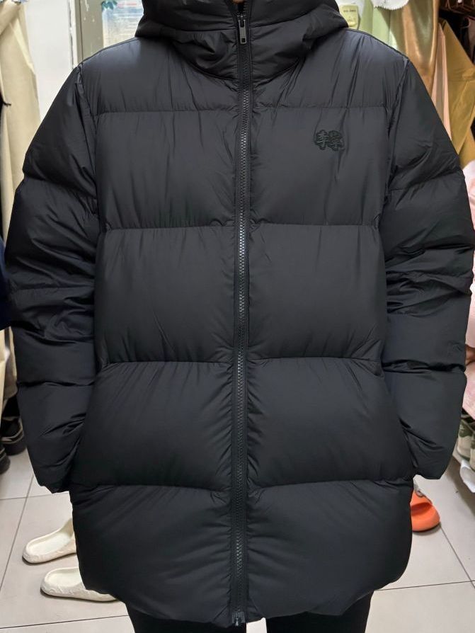 黑色羽绒服➕牛仔裤👖保暖又显瘦