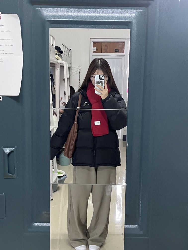163/100秋冬骆驼羽绒服试穿