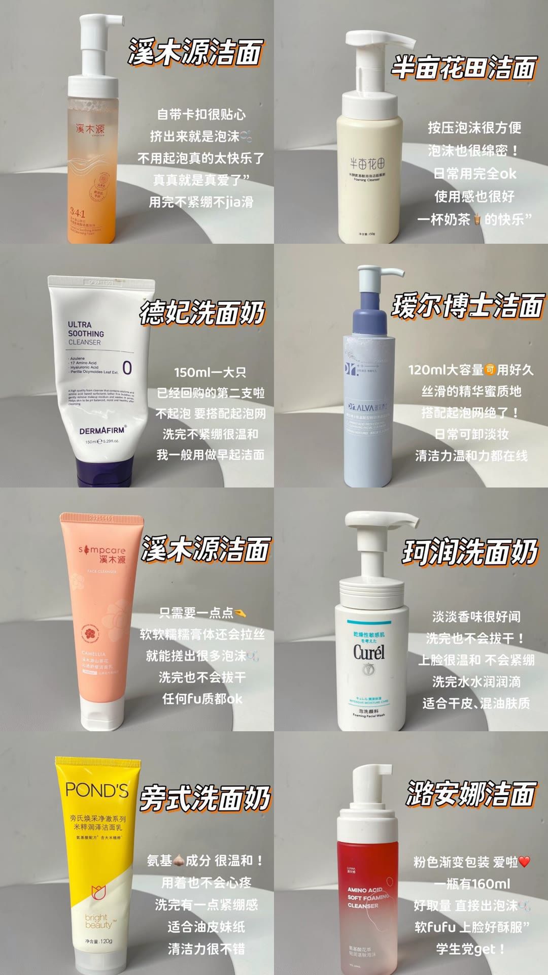 学生党平价洗面奶来袭~快来艾特你的小伙伴吧