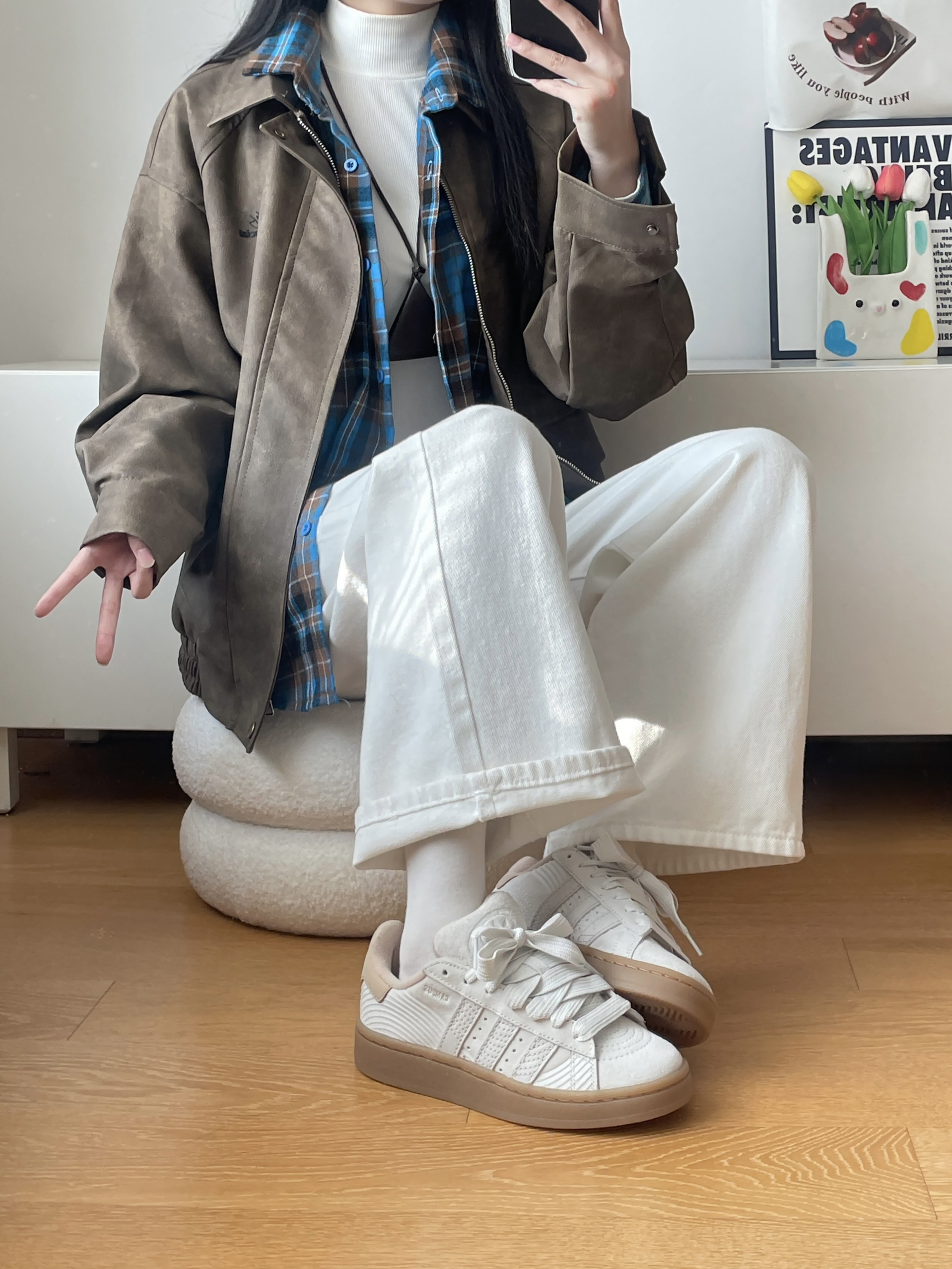 深秋叠穿💼降温少不了的复古夹克~
