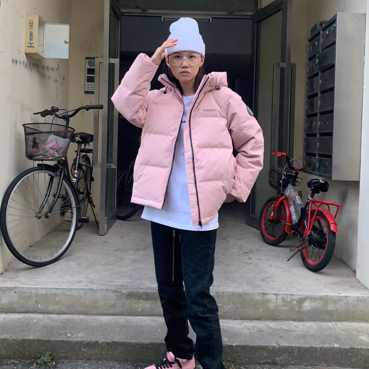 羽绒反季买 别墅靠大海 粉嫩羽绒服Ootd