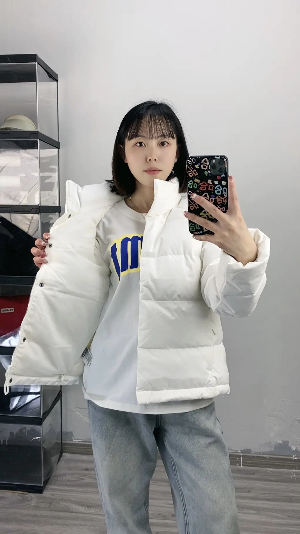 hin适合小个子的阿迪短款棉服🤍