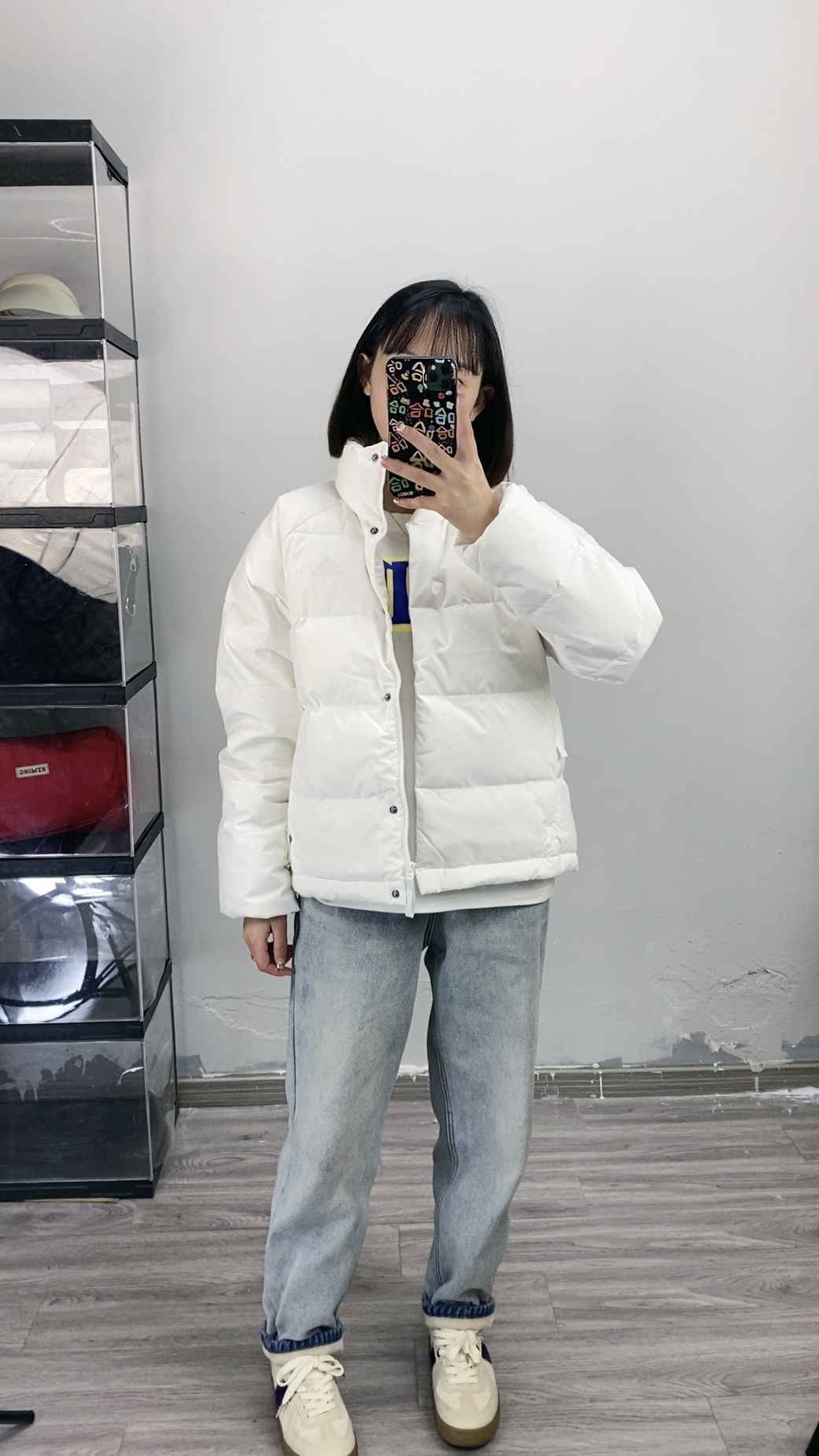 hin适合小个子的阿迪短款棉服🤍