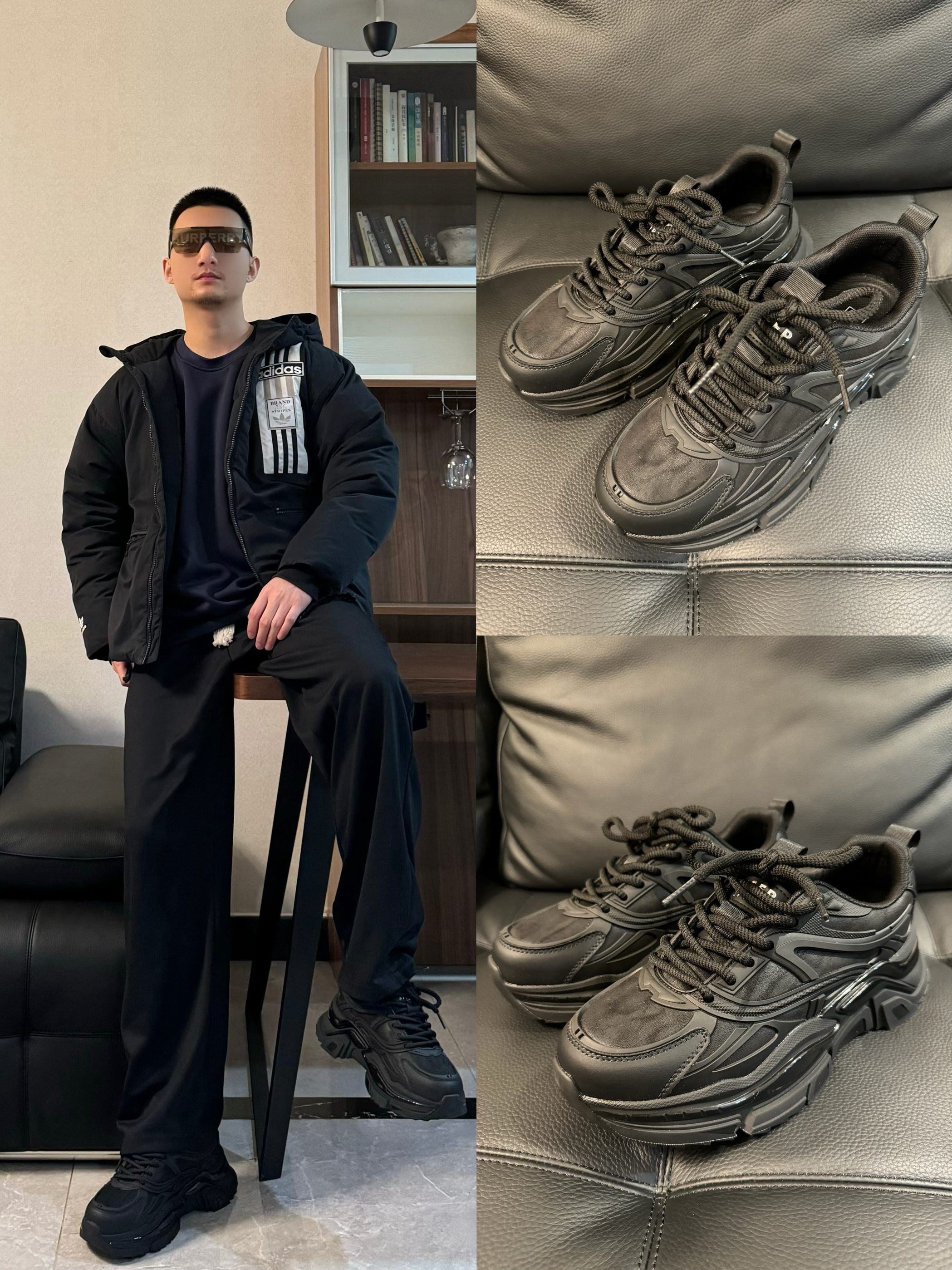 OOTD 男生冬日all black 穿黑色包帅的！