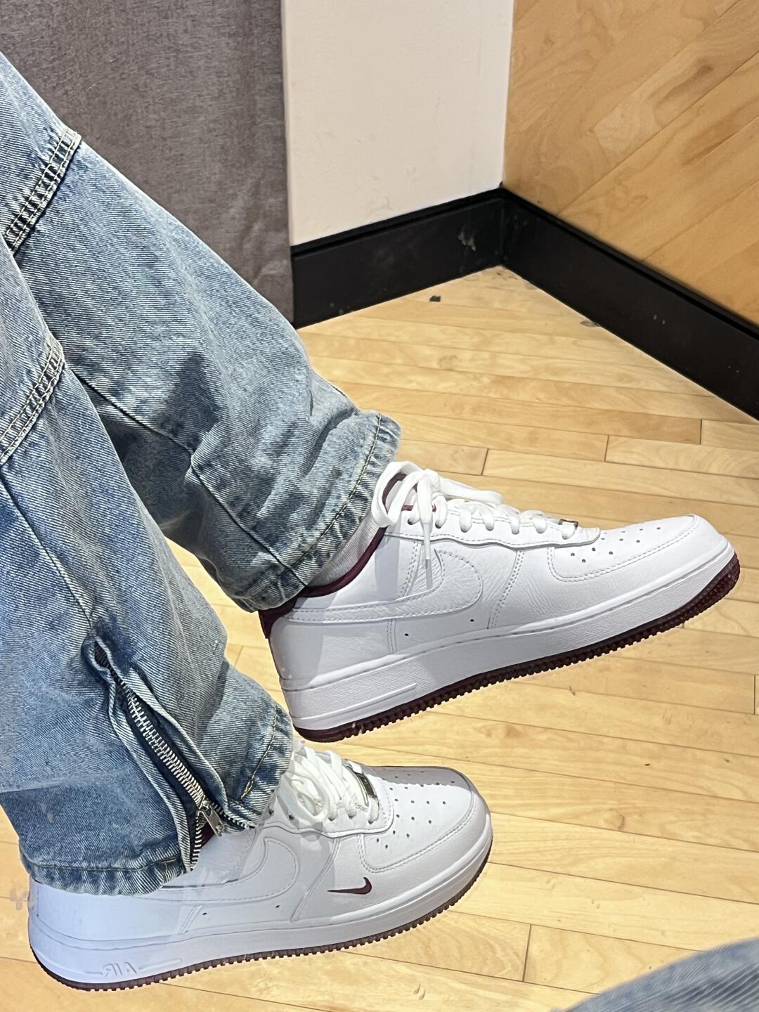 过年战靴👟丝绒红白AF1