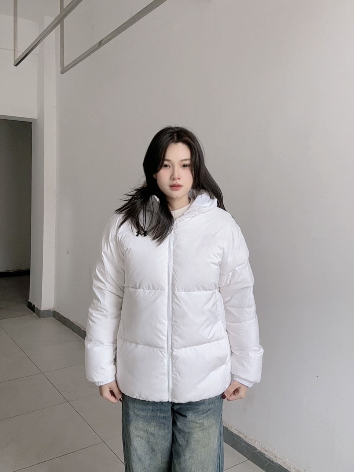 秋冬保暖不露腿‼️小个子的短款羽绒服穿搭