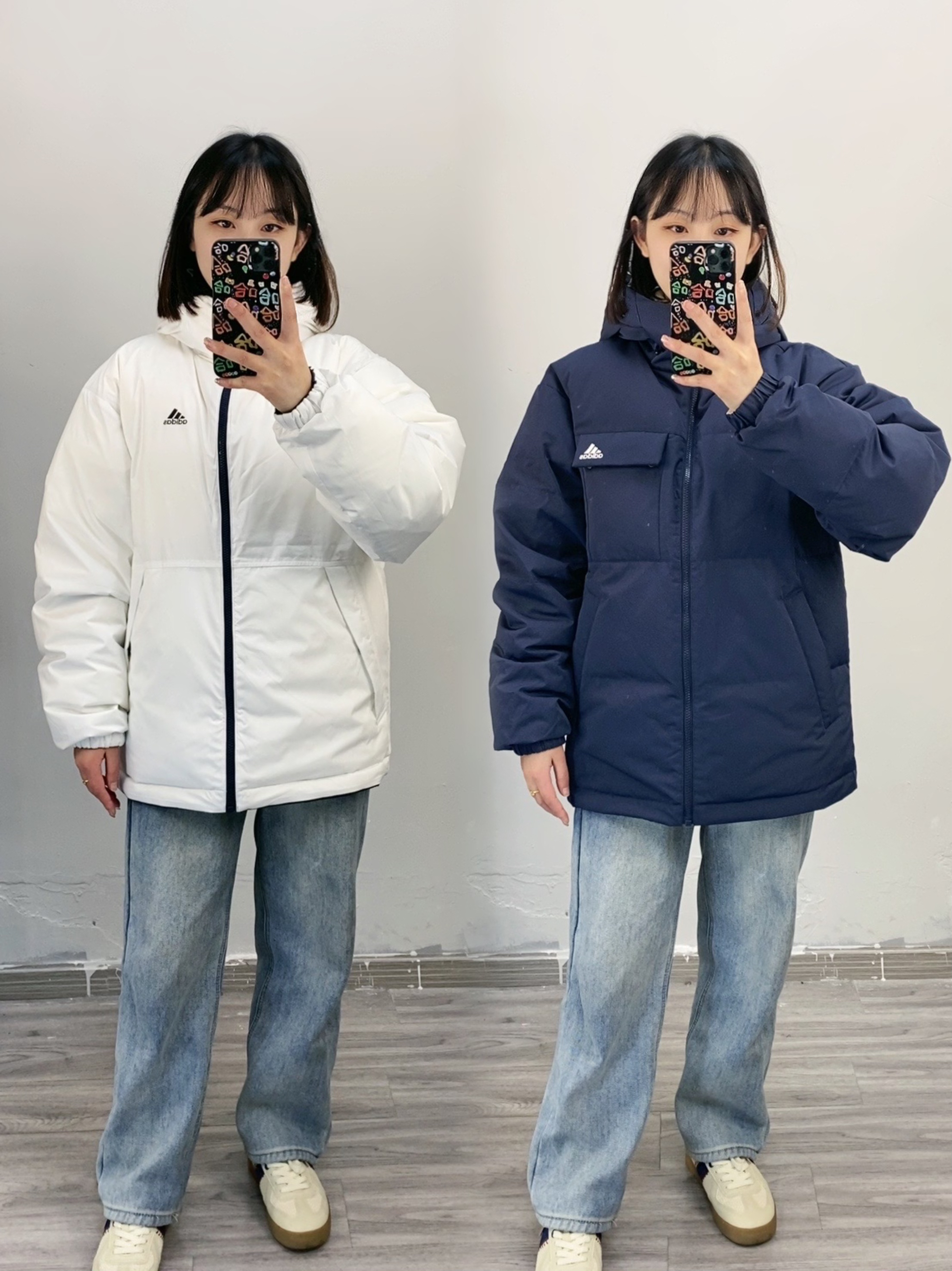 你们还不知道阿迪这件两面穿羽绒服有多香吧❗️
