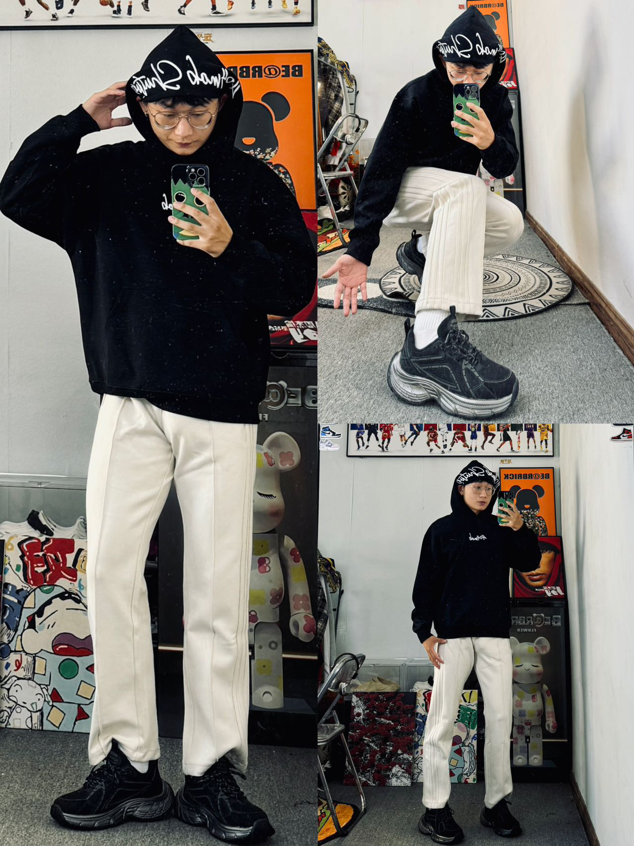 OOTD｜黑卫衣配黑老爹鞋不帅揍我‼️
