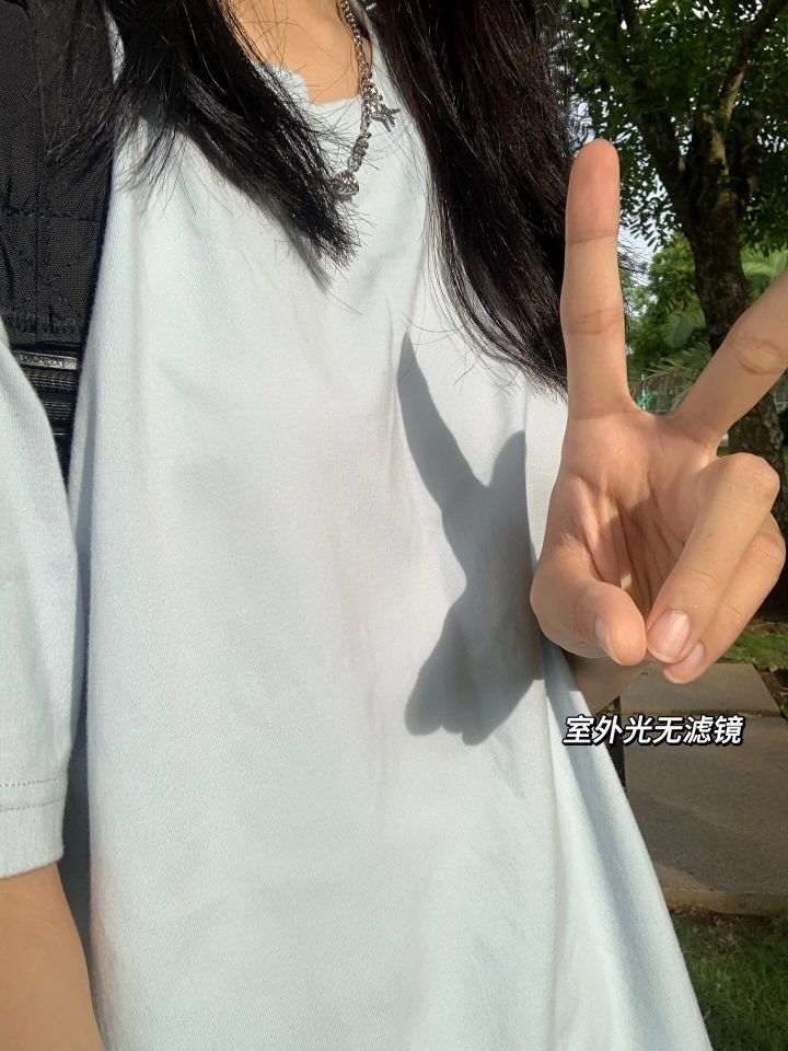 OMG！才17r💰的夏日奶蓝T恤！简直太好穿啦🧊~