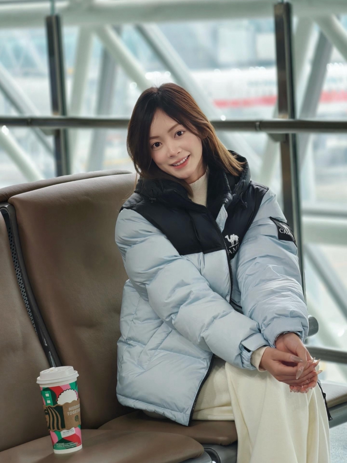 Camel 值得推荐的拼色羽绒服