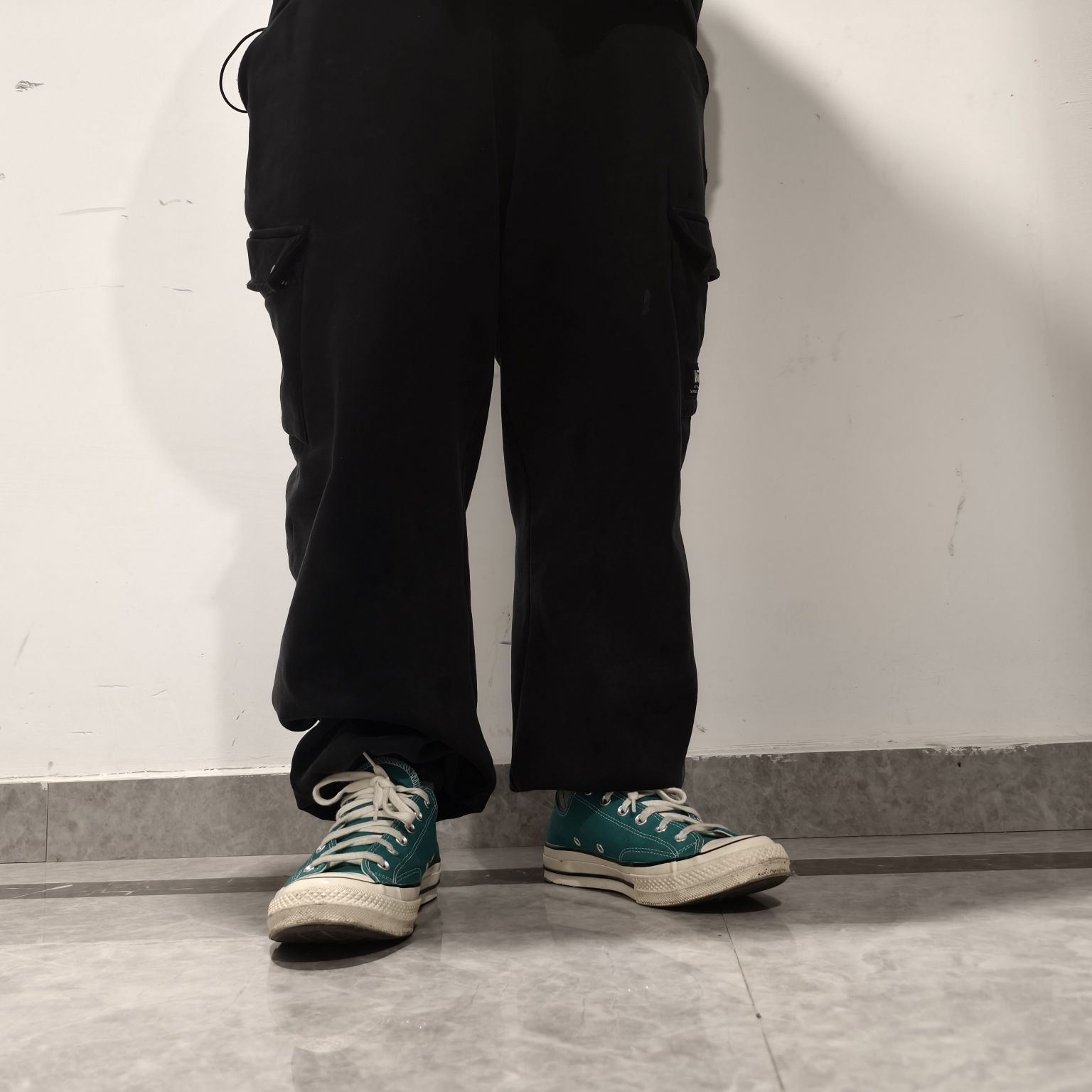 水绿色匡威上脚～