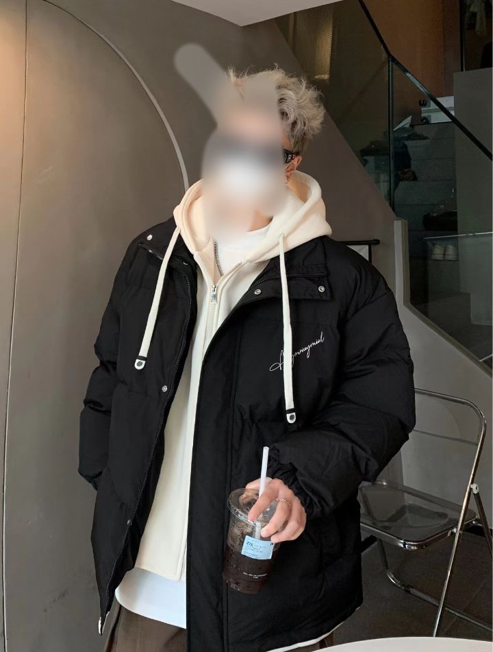 冬日假两件情侣棉服