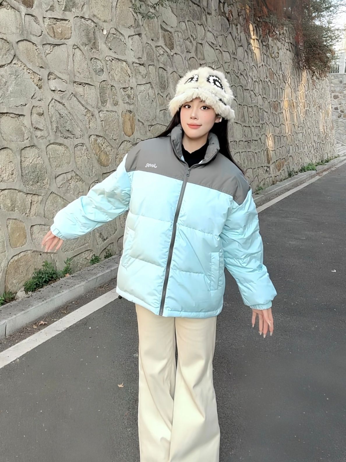 奶蓝色也太乖了