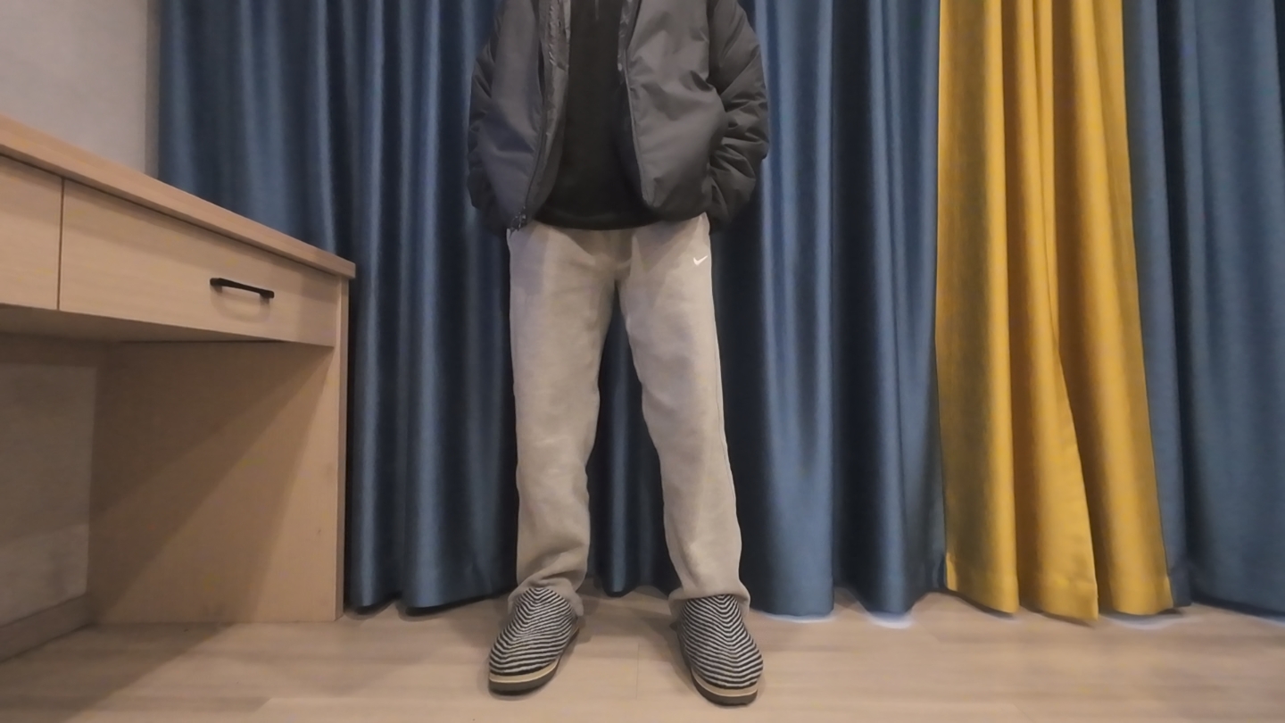 好物分享:nike加绒直筒裤灰