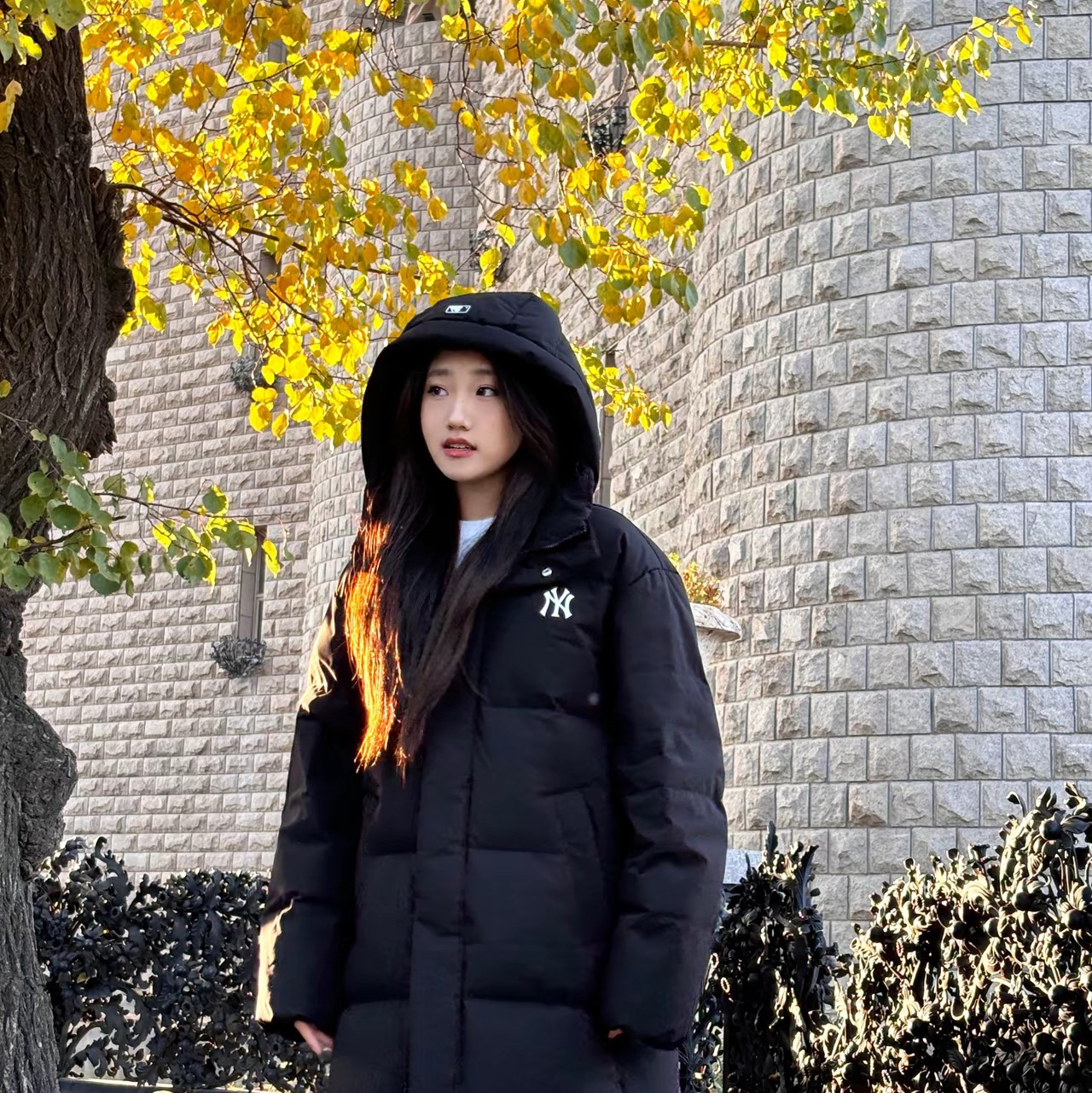 原来黑色羽绒服这么显瘦啊！！！