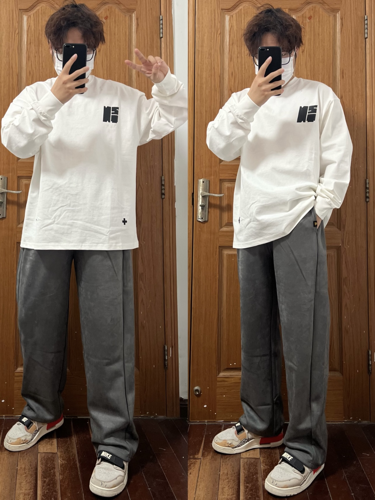 OOTD|男大精挑细选的雪花绒直筒裤❗️