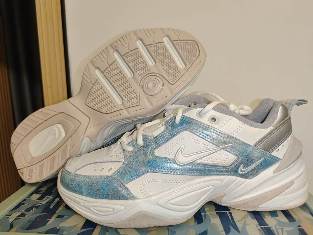 Nike M2K Tekno 渲染 低帮 老爹鞋 女款 蓝白
