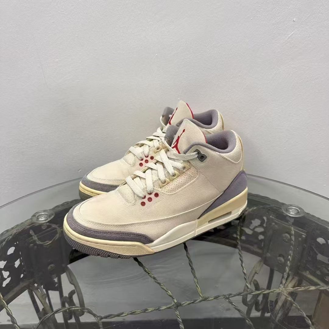 Air Jordan 3 棉布 米白配色-细节欣赏