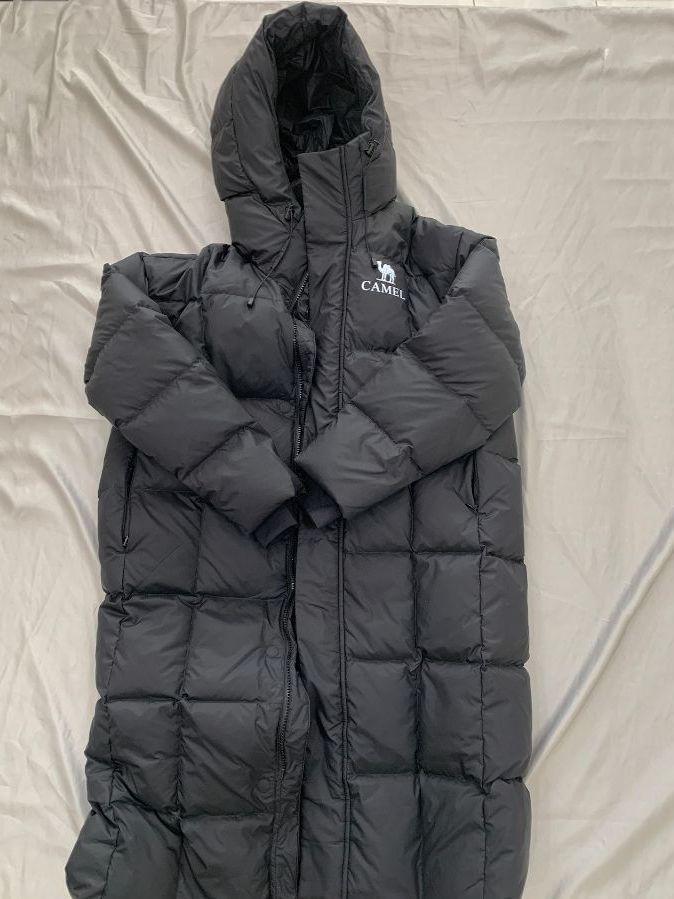 北影 长款骆驼羽绒服好暖