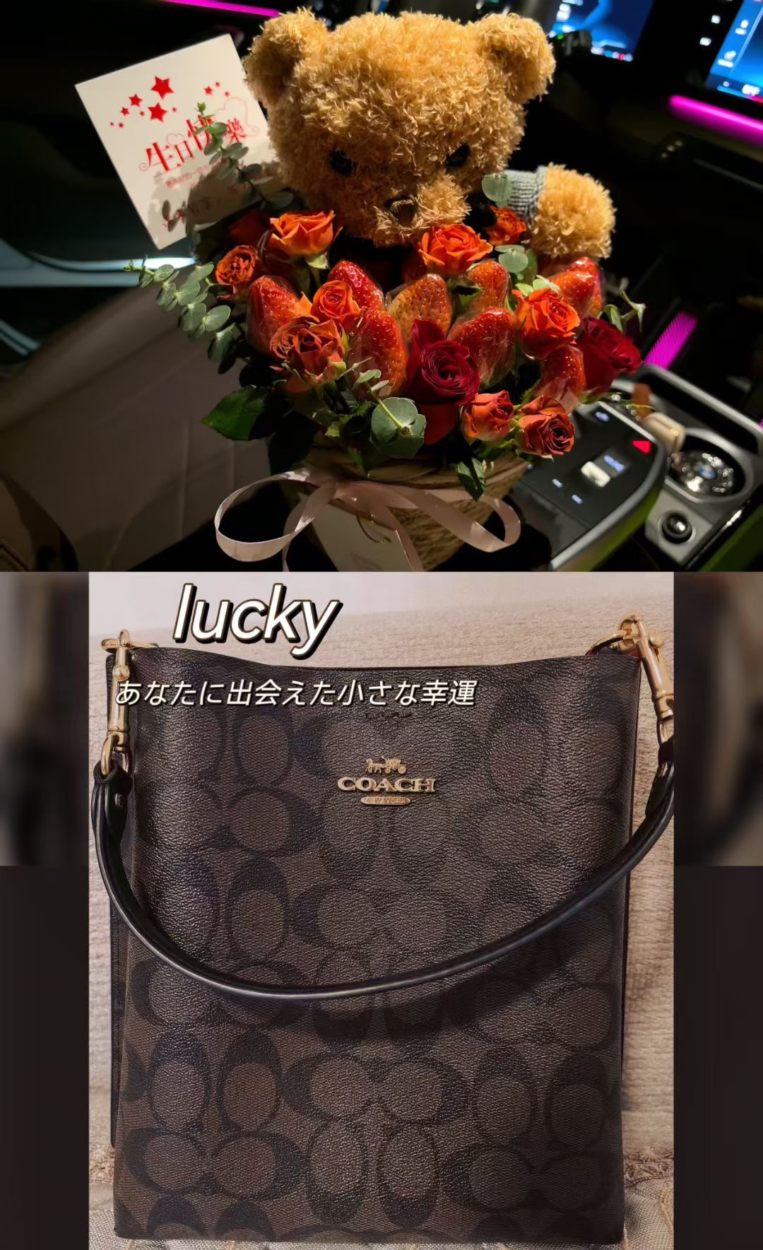 Coach棕色水桶包，质感好，百搭，单肩斜挎都好看～