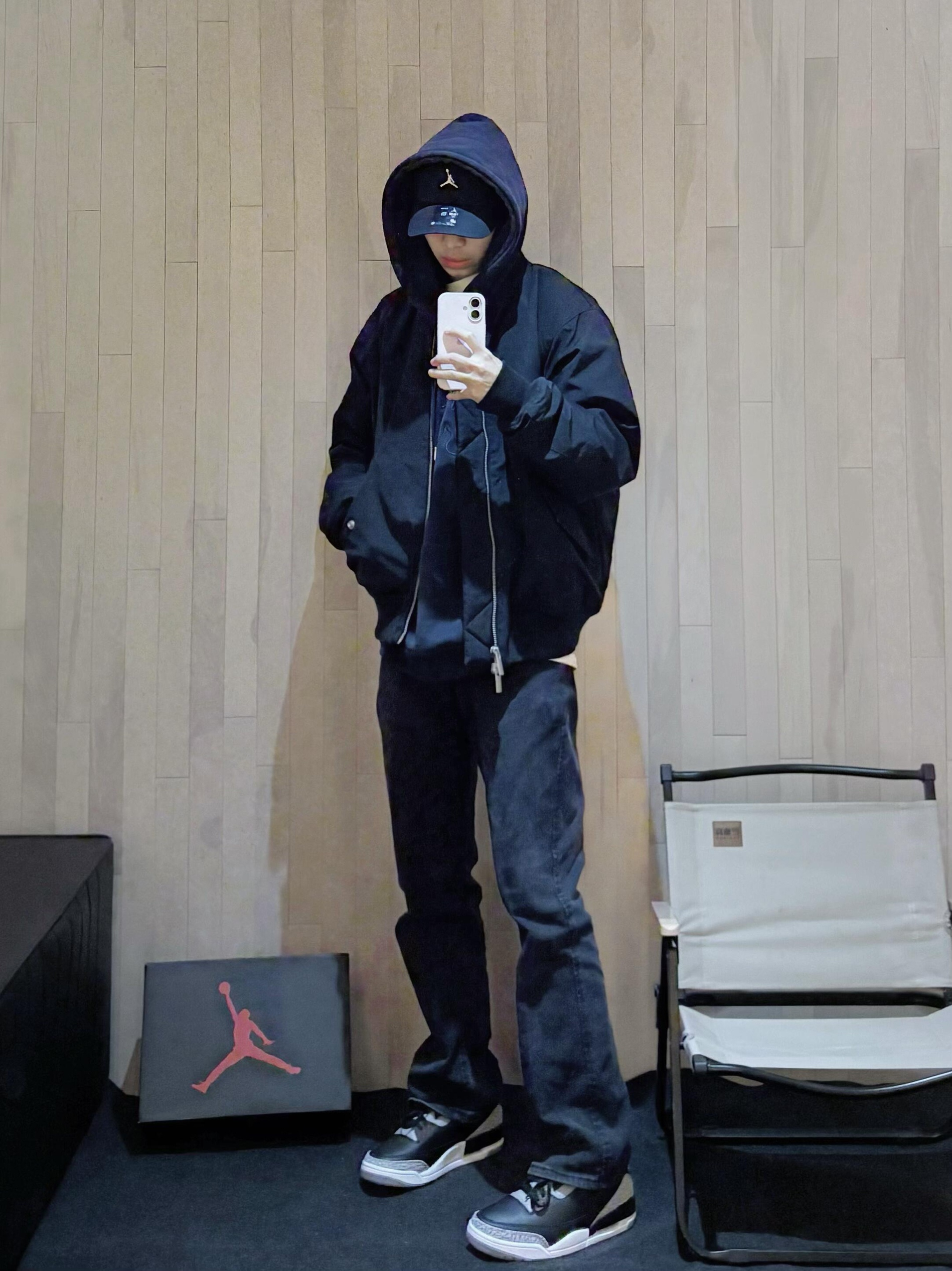 OOTD|AJ3黑水泥穿搭🥷🏻