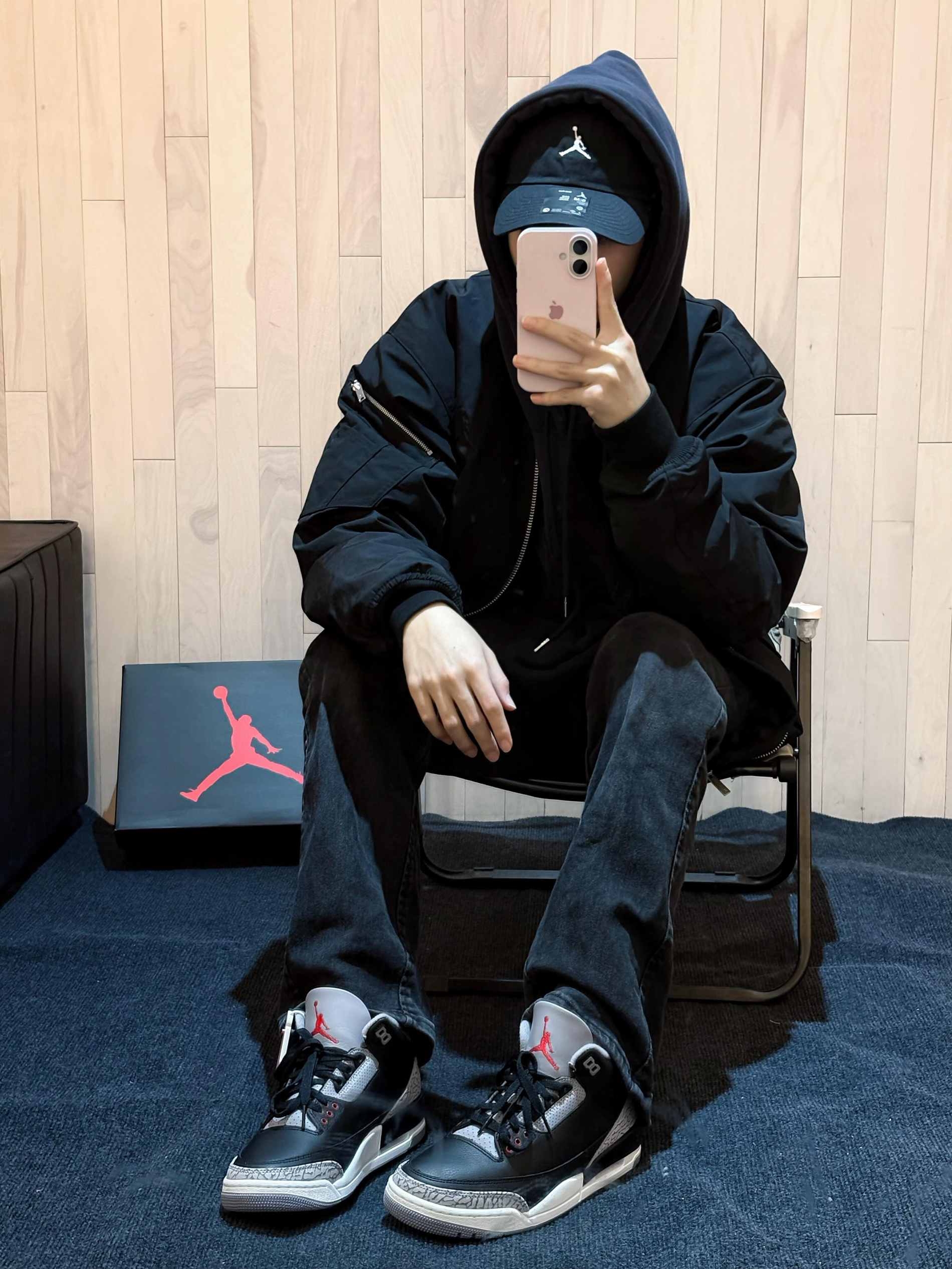 OOTD|AJ3黑水泥穿搭🥷🏻
