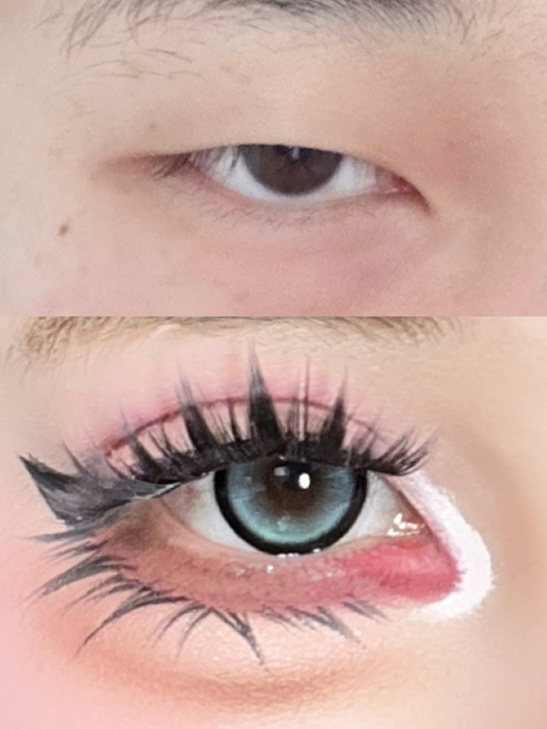 大眼眼妆的卧蚕和下睫毛画法