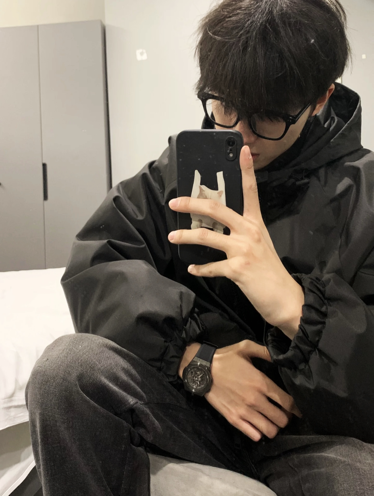 长得帅不如穿得帅 冲锋衣➕机械表真的很顶💫