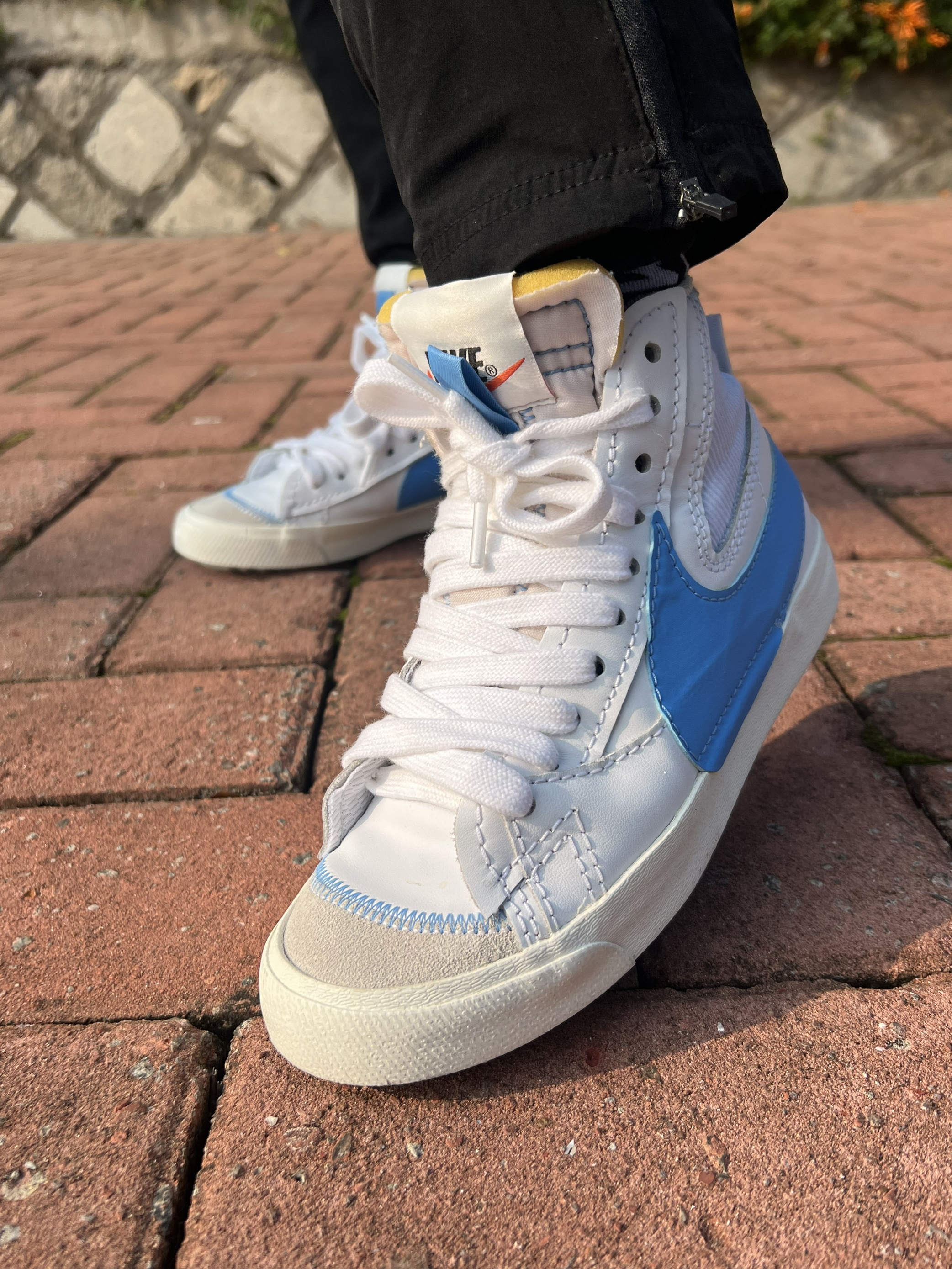 解构blazer mid 白蓝上脚