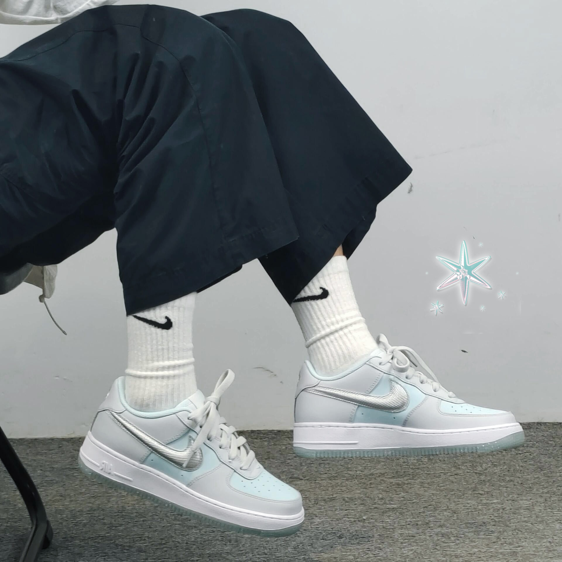 「救命！这双AF1是踩碎北极光了吧？」❄️✨
