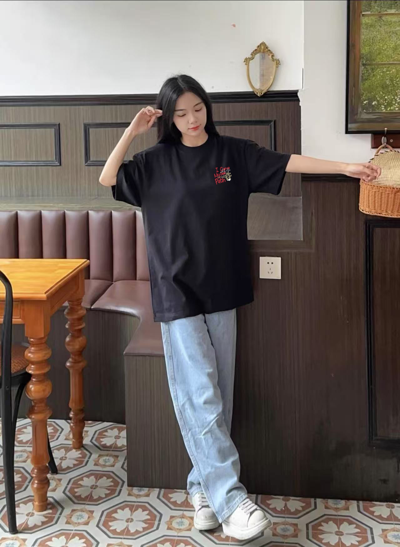 XDFM宽松短袖T恤hiphop西海岸纯棉半袖上衣美式字母滑板设计重磅