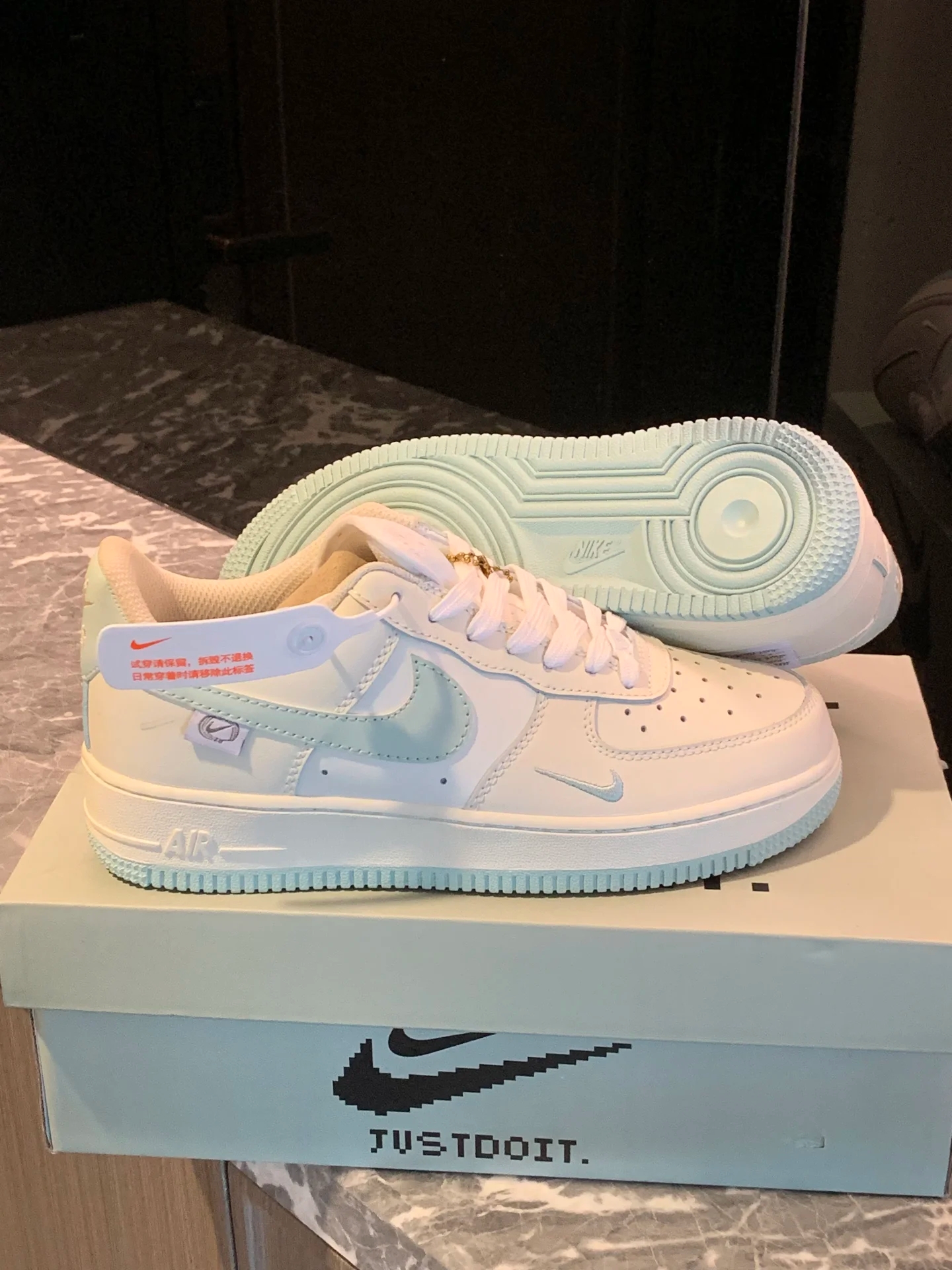🌊AF1海盐蓝开箱！清爽到炸裂💙🔥