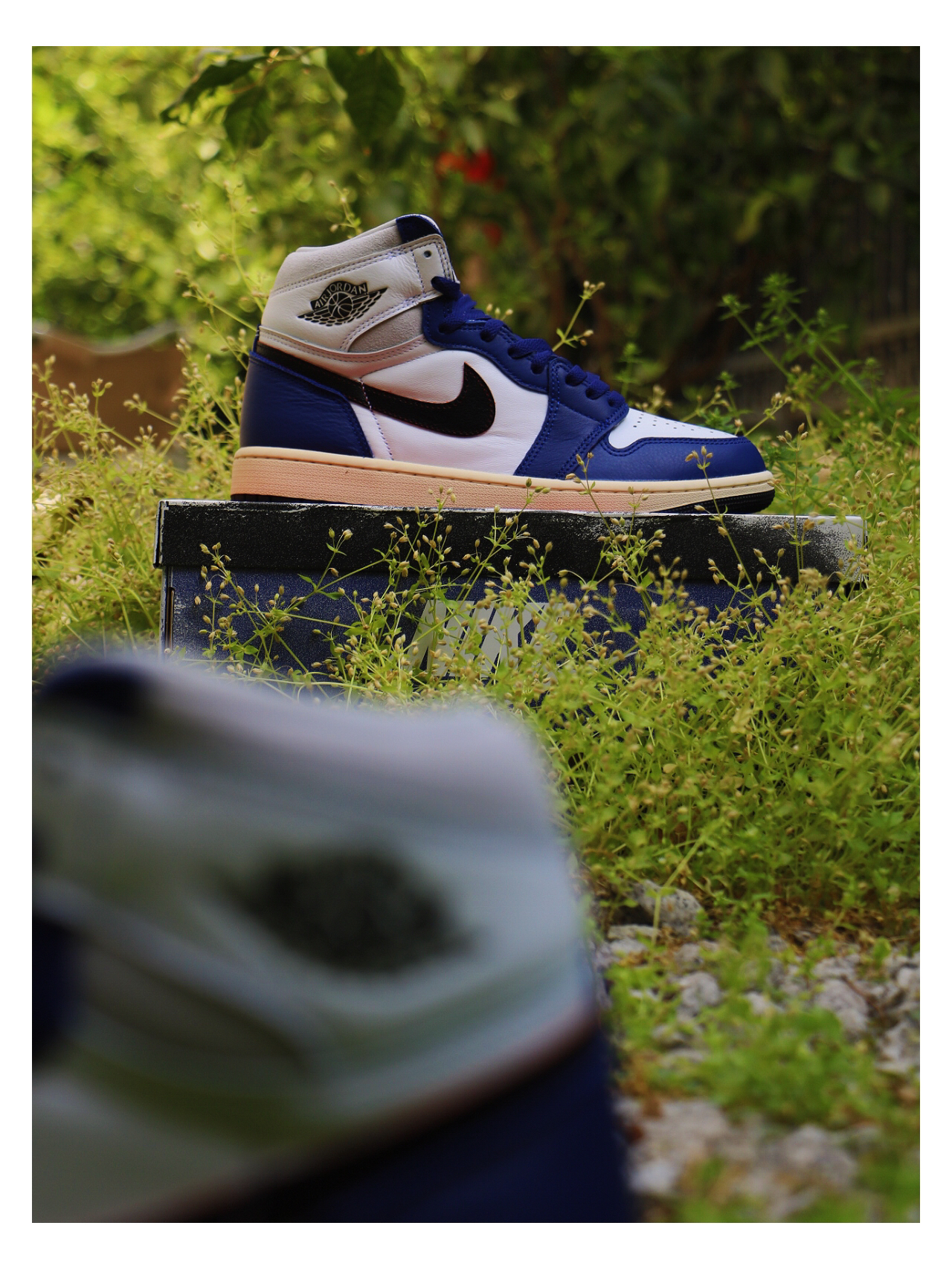 穿这双复古皇家蓝aj1春季出游太帅了