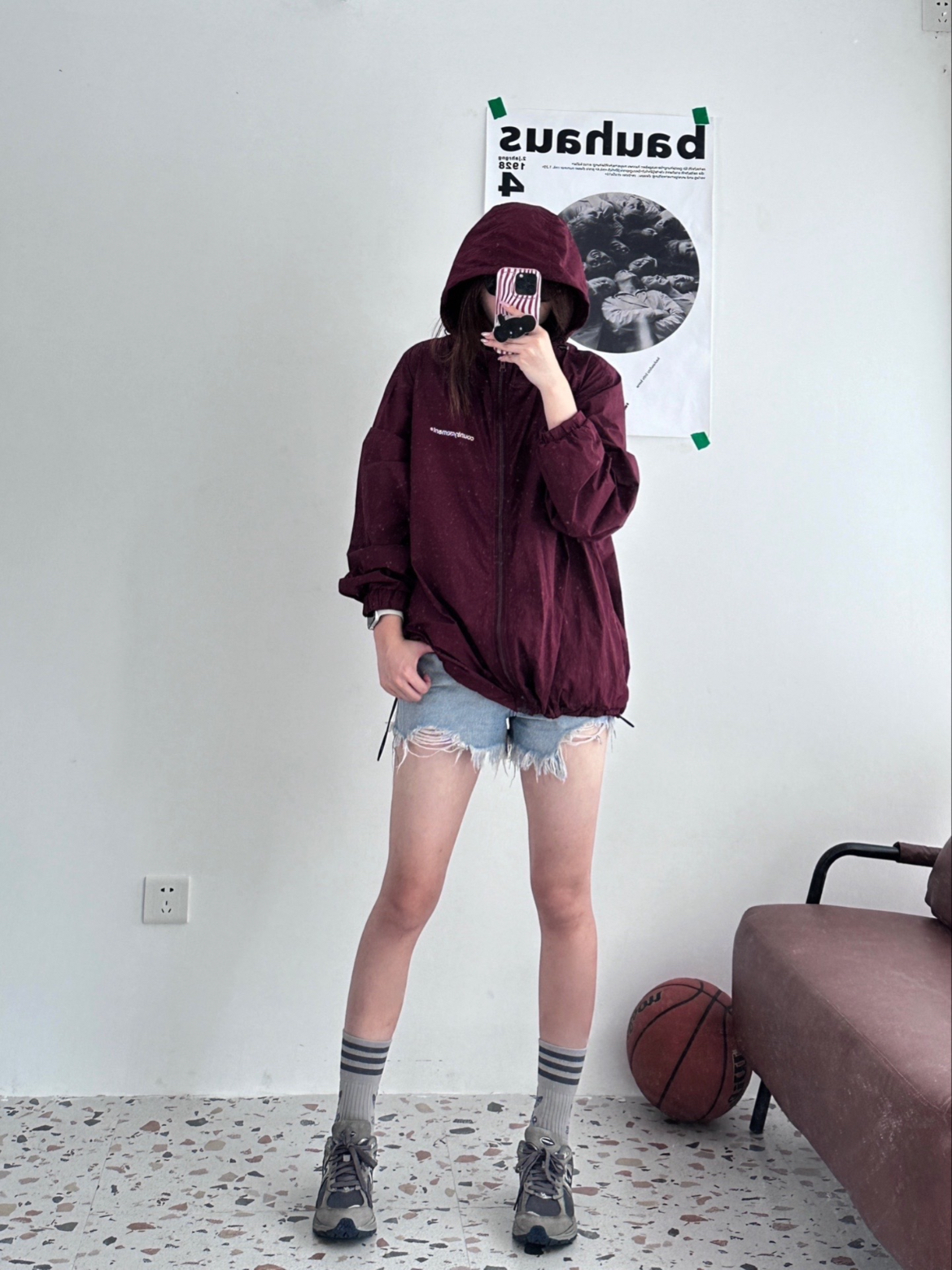 Nobodyknows 酒红色防晒衣真的不要太爽了