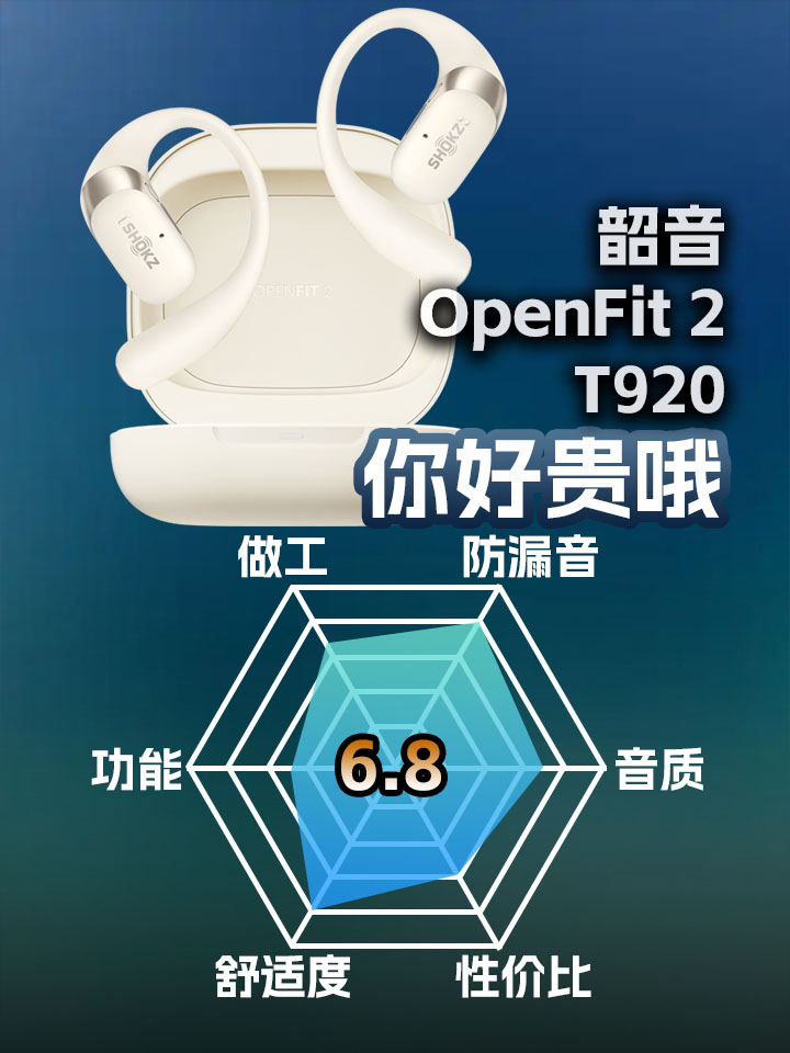 韶音OpenFit2 T920开放式真无线主观评测