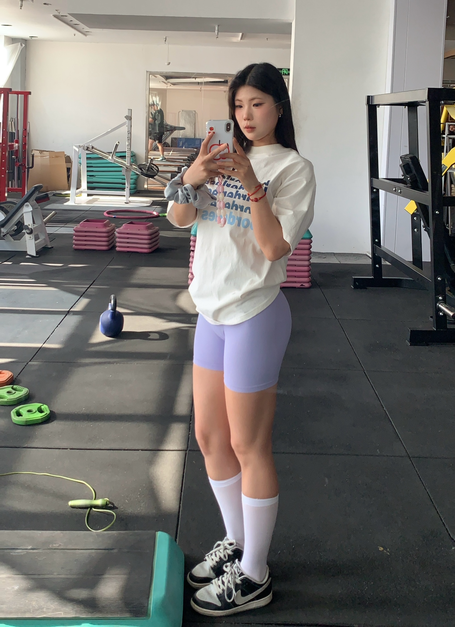 165|55kg微胖女孩初夏健身穿搭