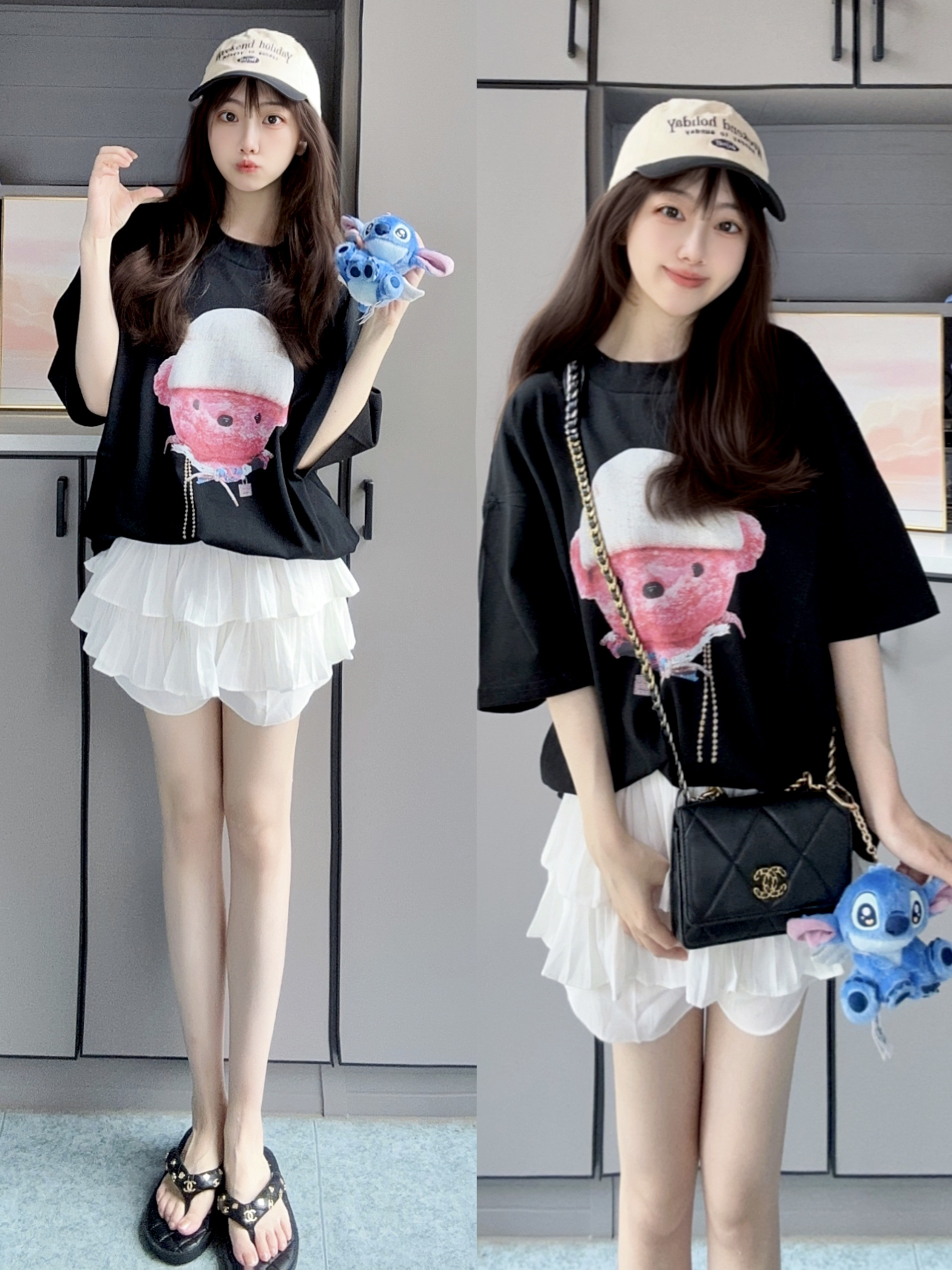 很有少女感的一套look
