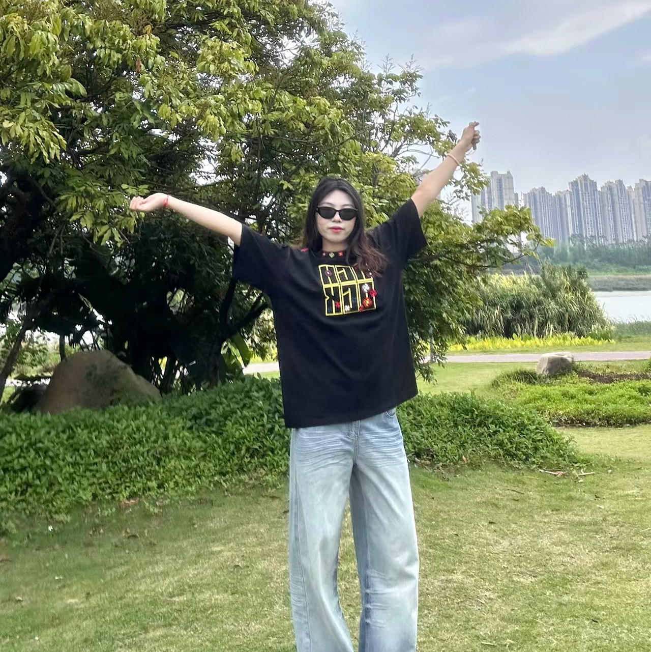 175 132微胖大骨架女生夏日无性别穿搭