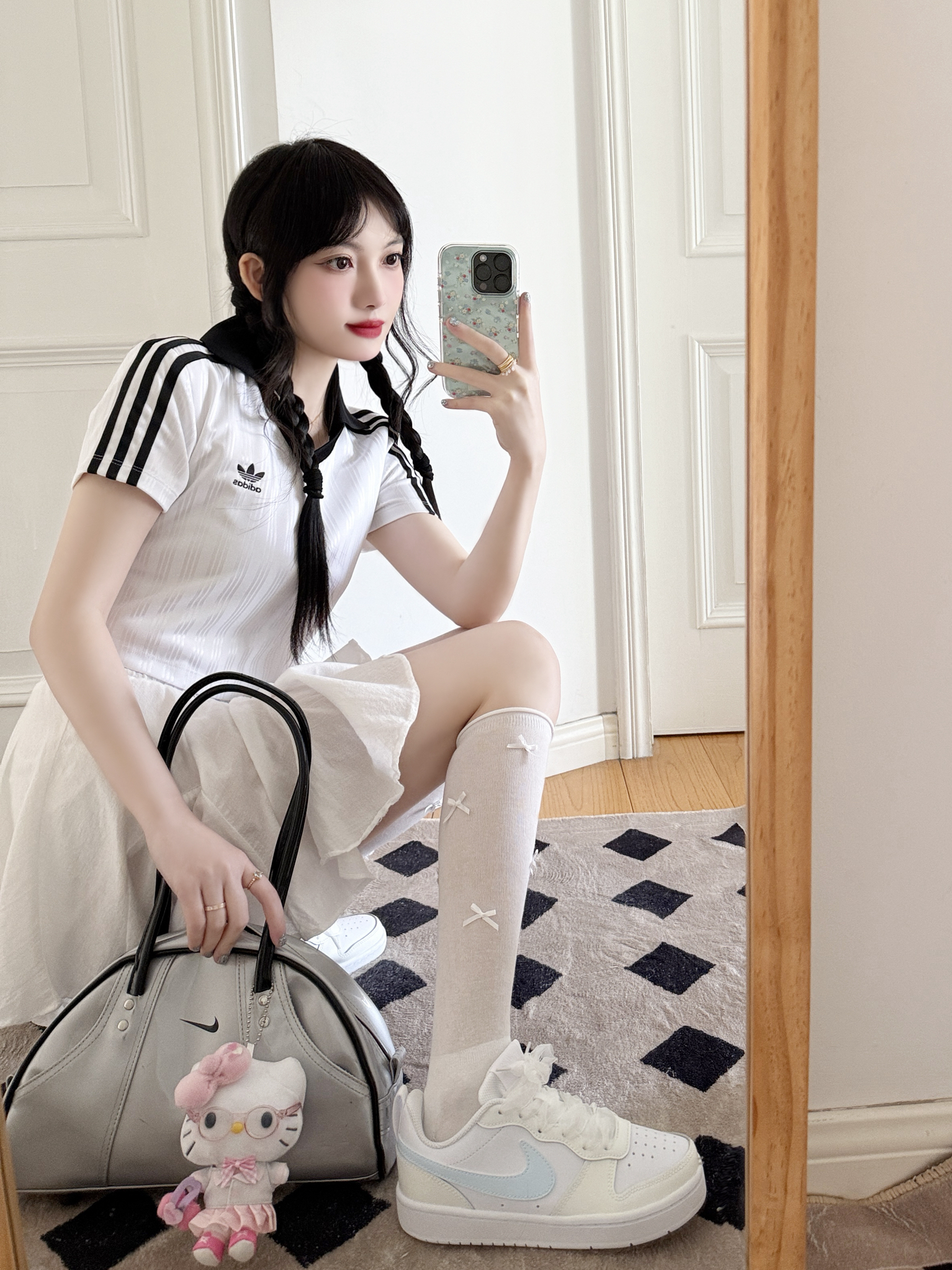 adidas girl👧🏻✖️今天是清冷白月光穿搭🤍