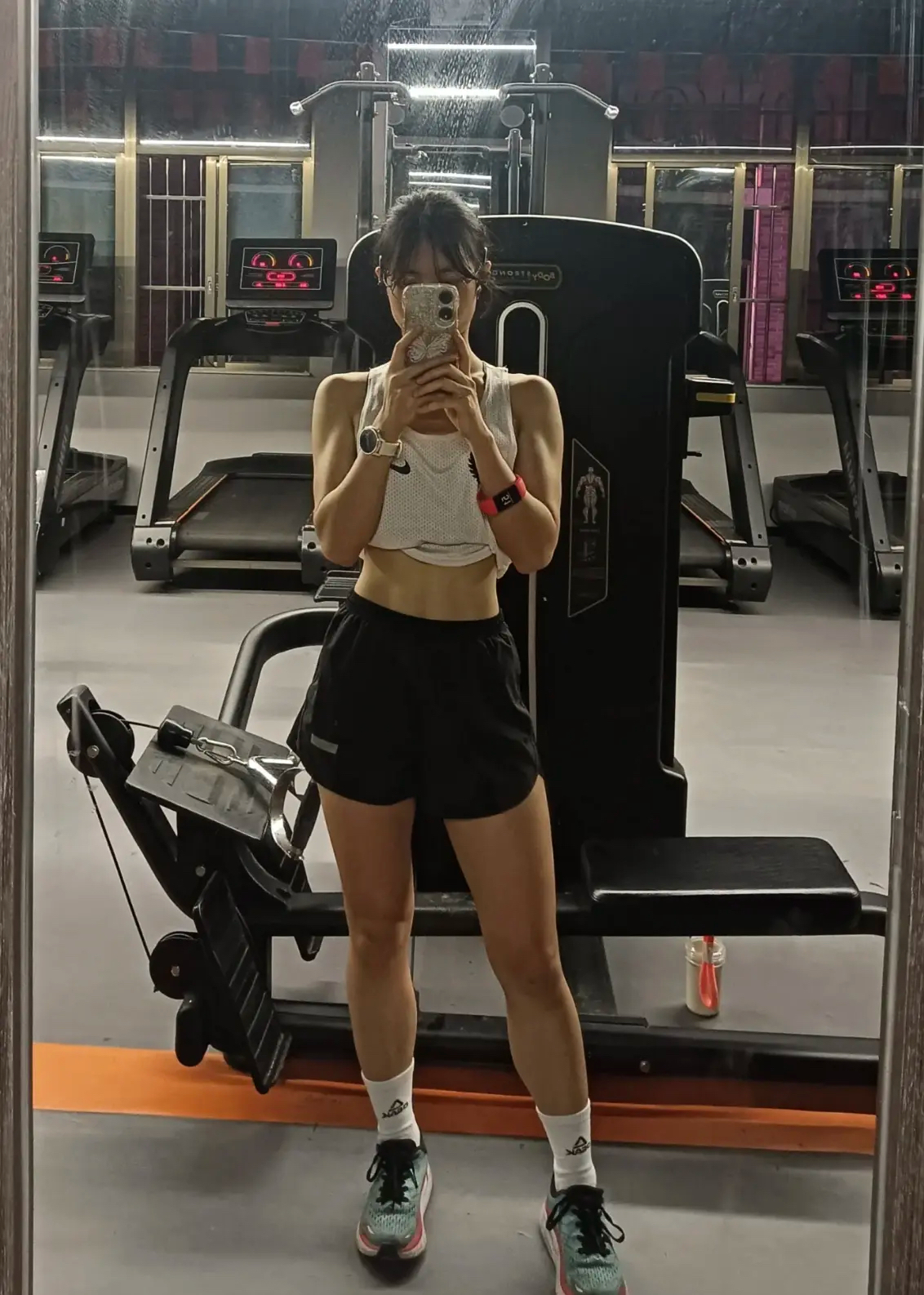 STNP网孔腰包运动跑步短裤三分裤透气休闲裤子速干反光条松紧拉链