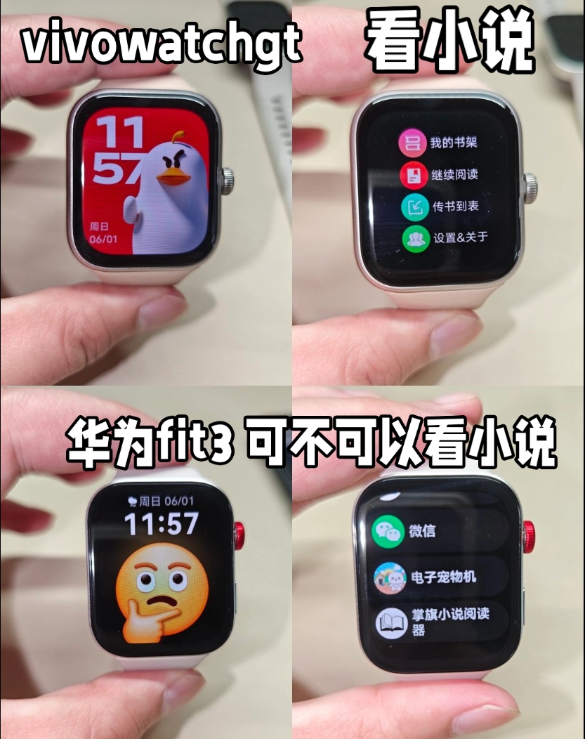 vivo手表和华为手表可不可以看小说？